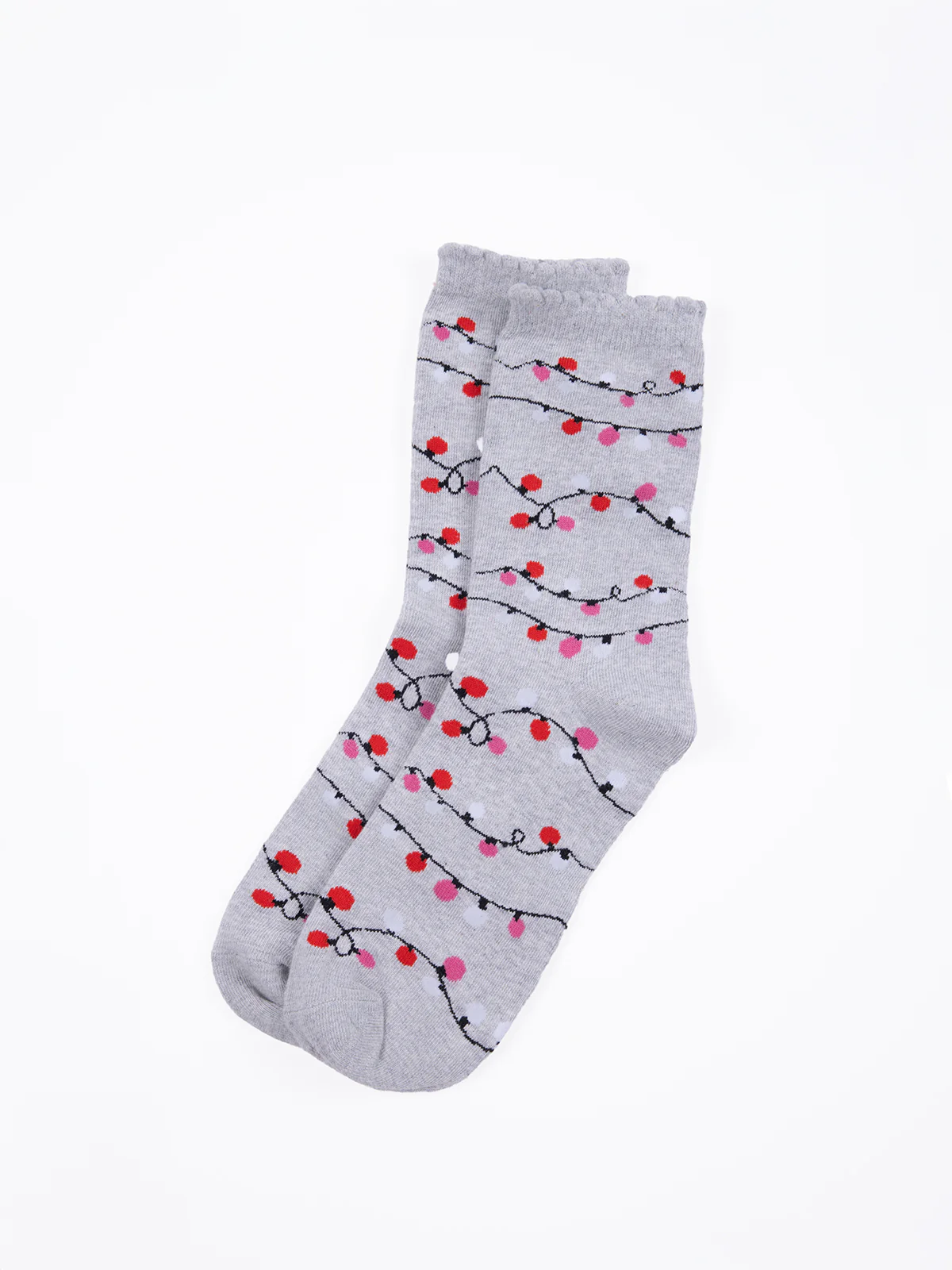 Bas avec motifs de guirlandes