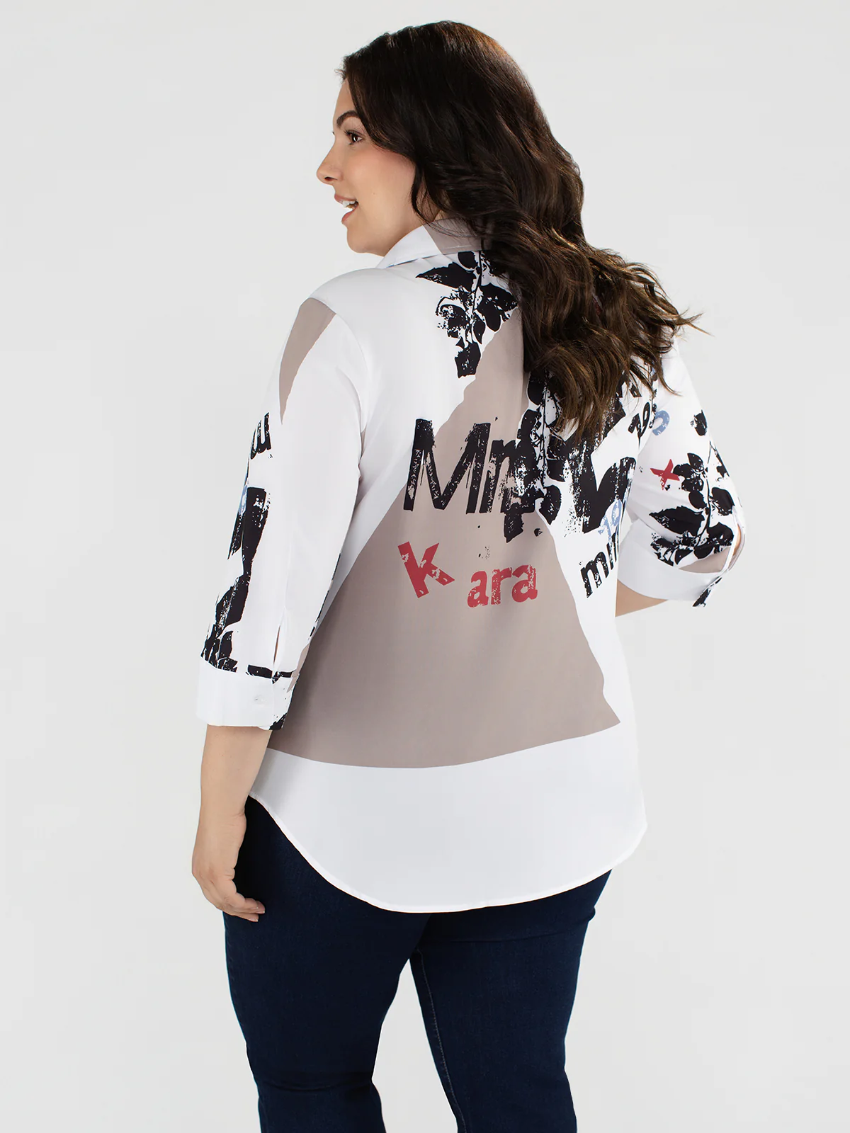 Blouse à manches 3/4 avec boutons - Image 3