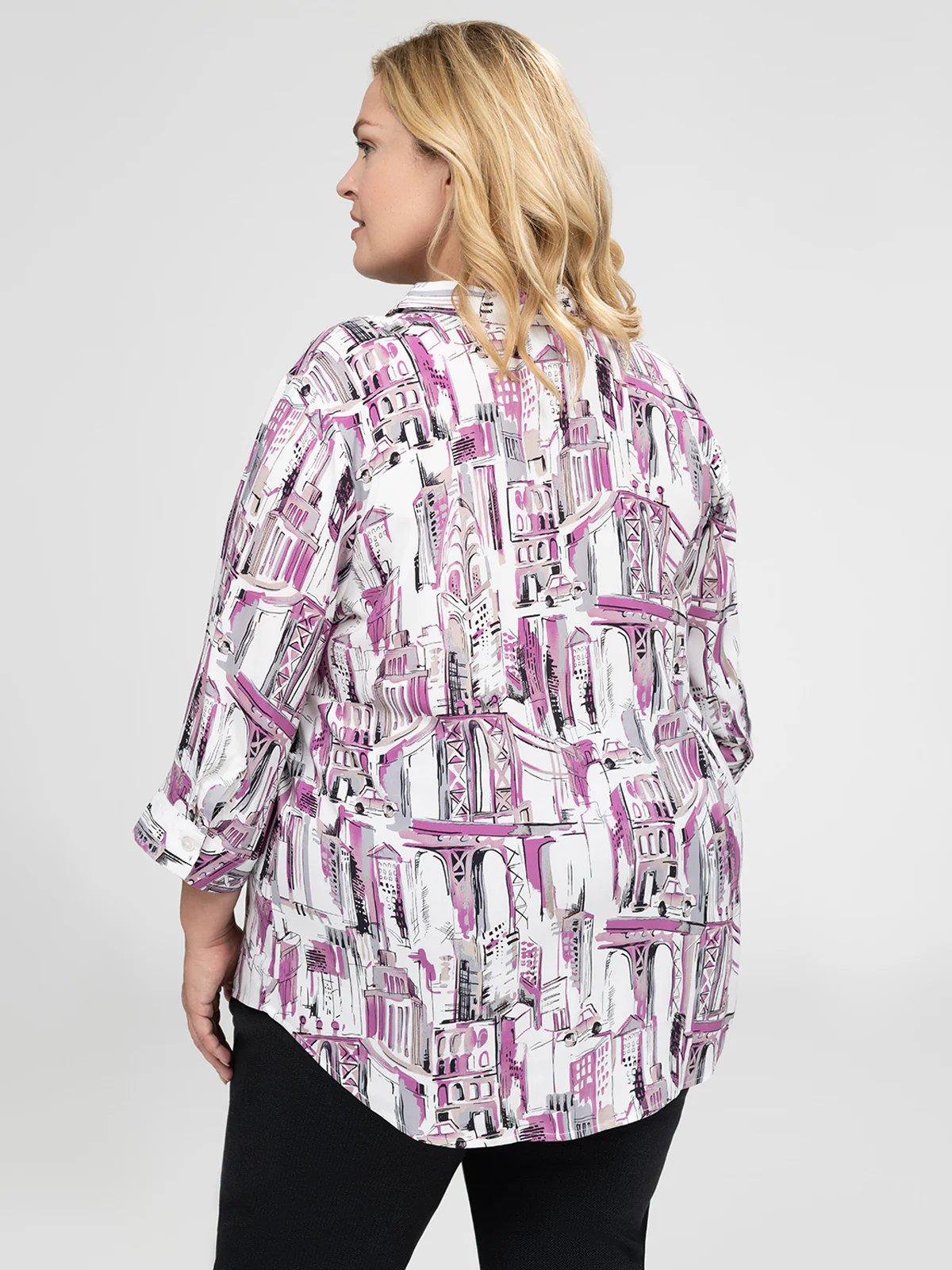 Blouse à manches 3/4 avec boutons - Image 3