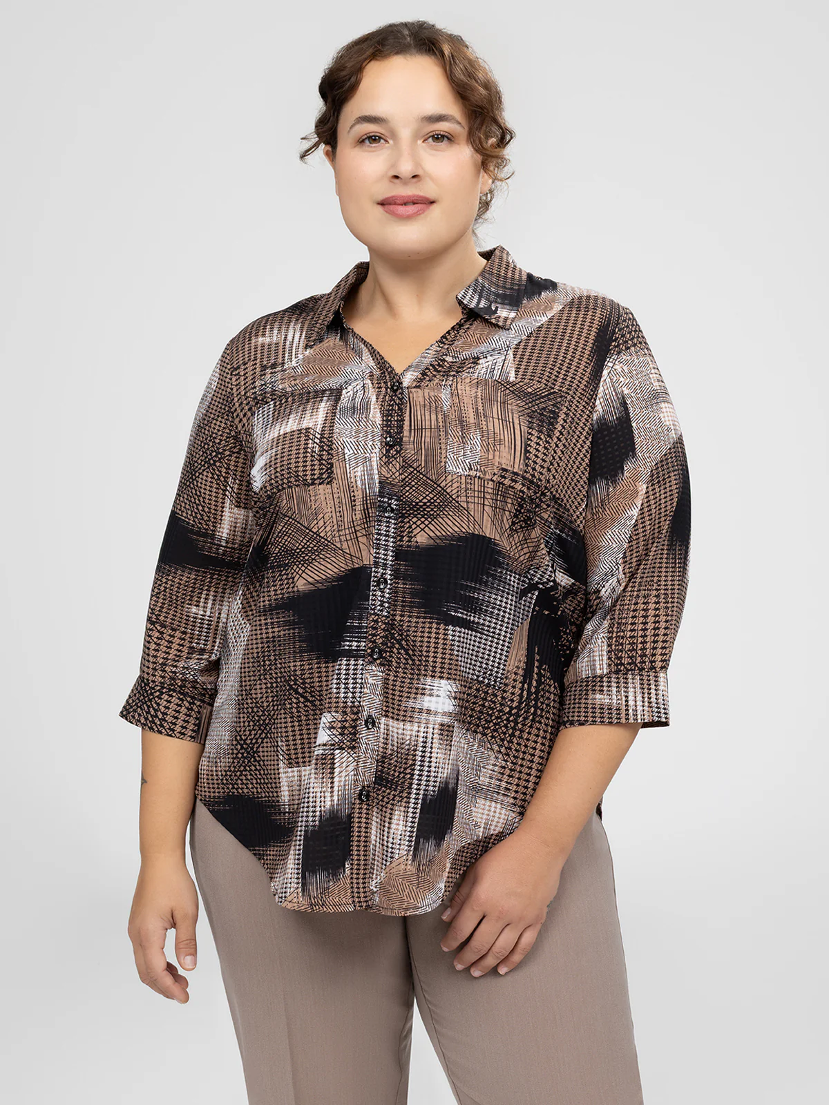 Blouse à manches 3/4 avec boutons - Image 2