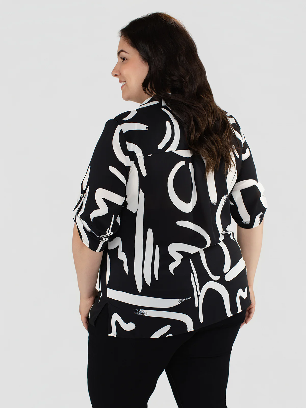 Blouse à manches 3/4 avec boutons - Image 3