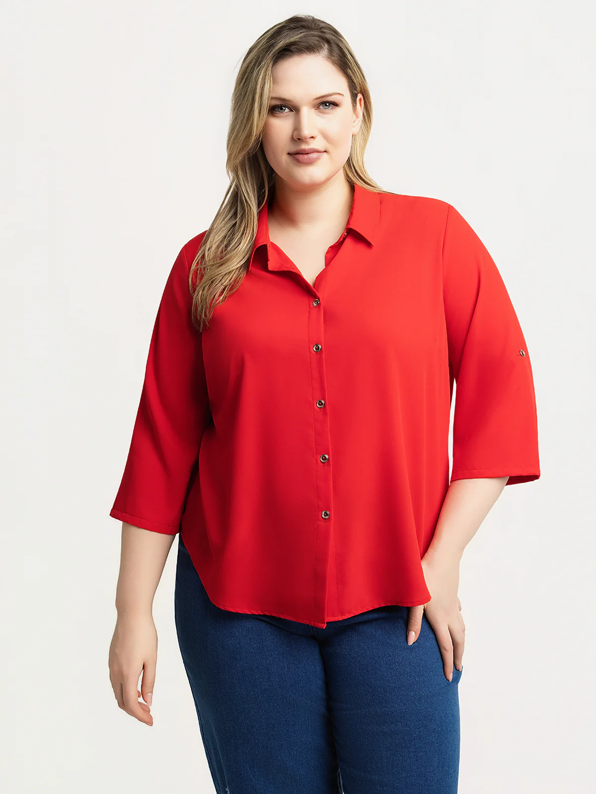 Blouse à manches 3/4 avec boutons - Image 5
