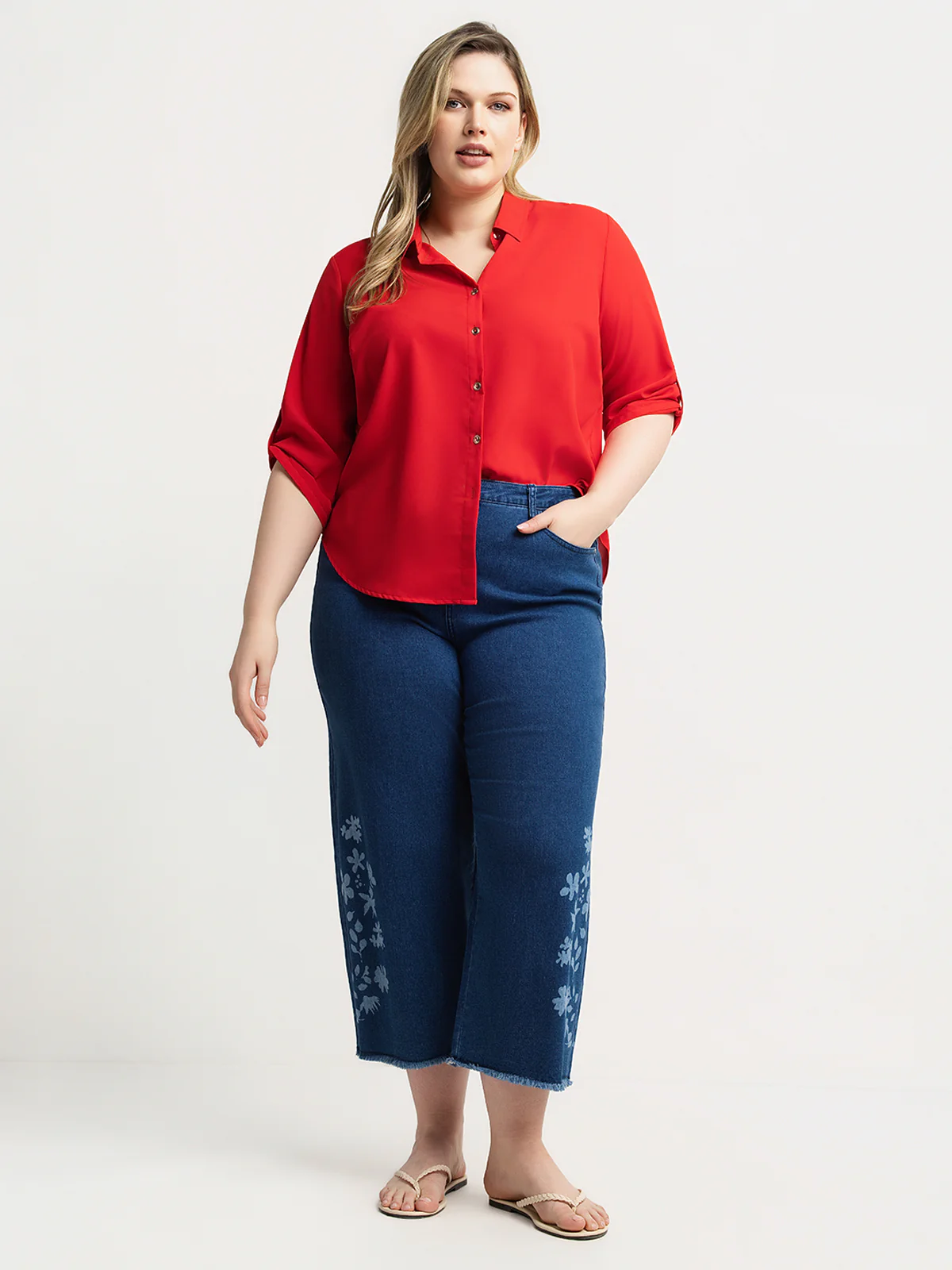 Blouse à manches 3/4 avec boutons - Image 6