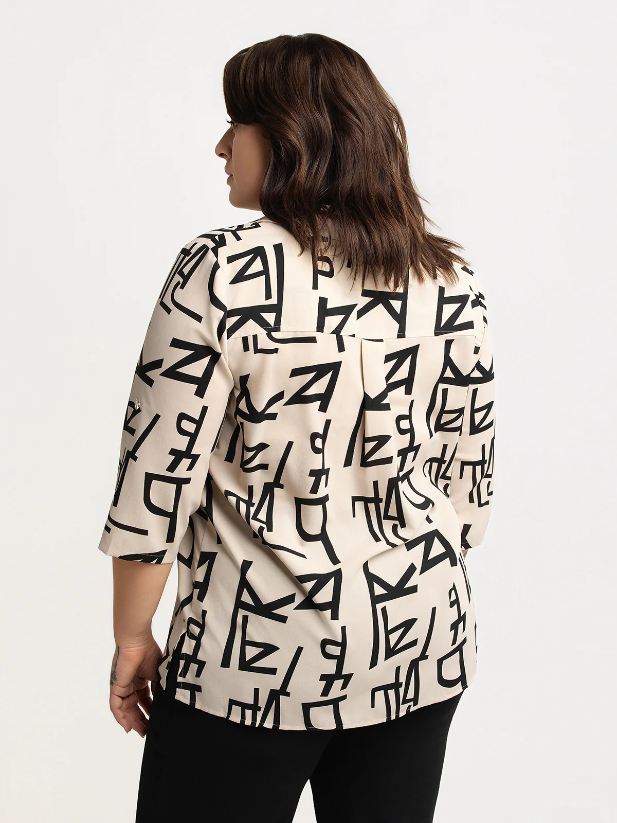 Blouse à manches 3/4 avec boutons - Image 3