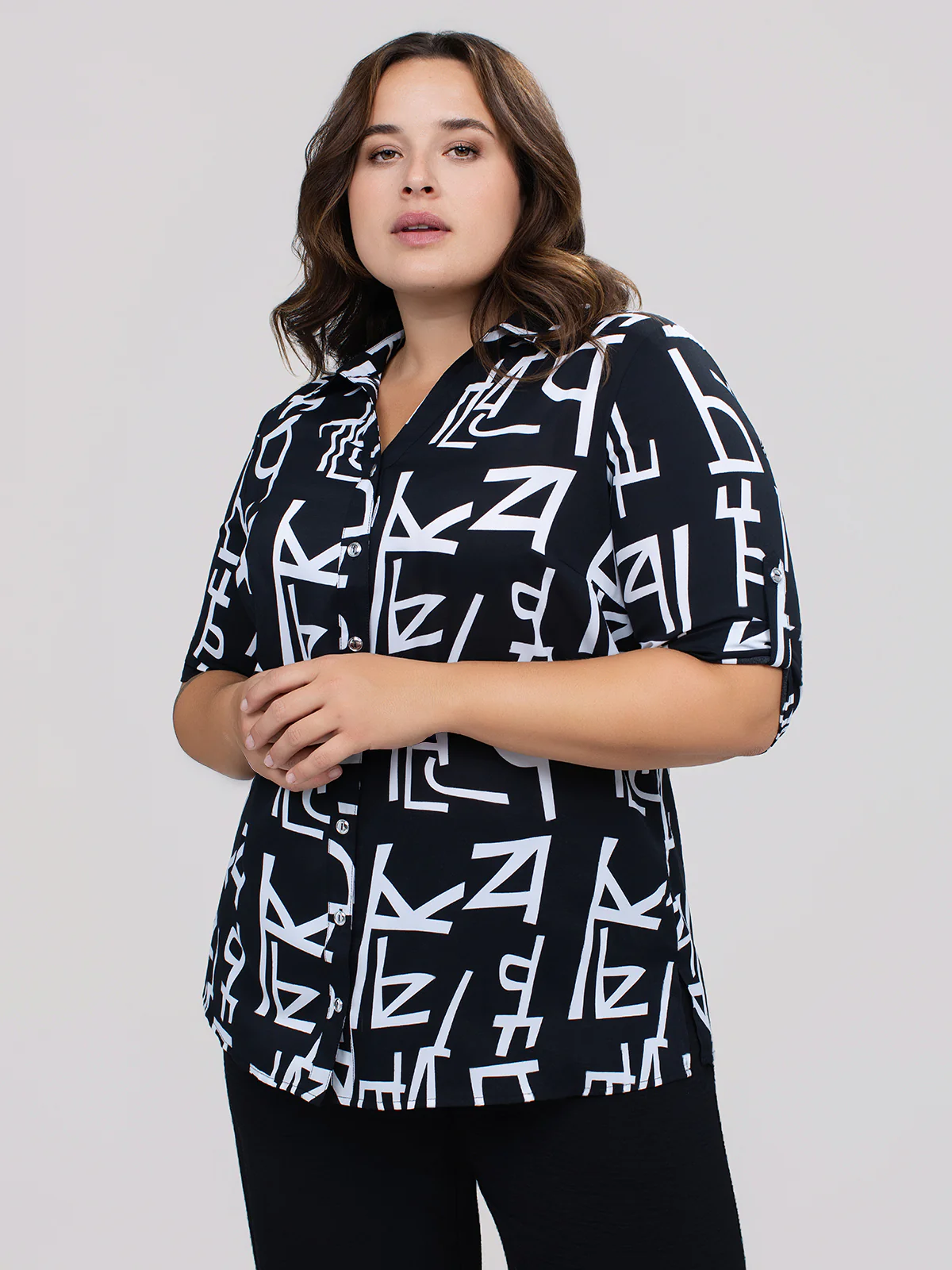 Blouse à manches 3/4 avec boutons - Image 5