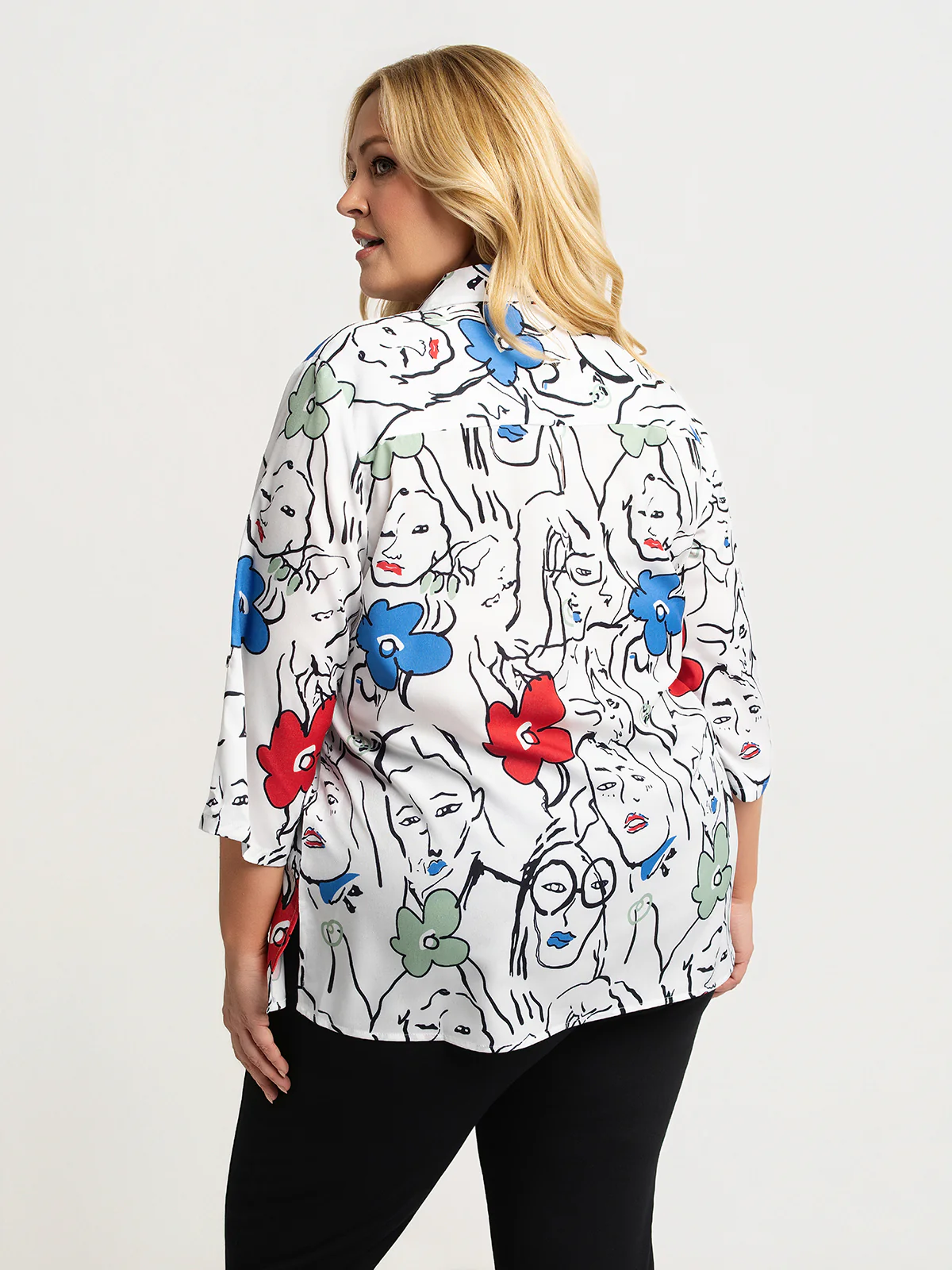 Blouse à manches 3/4 avec boutons - Image 4