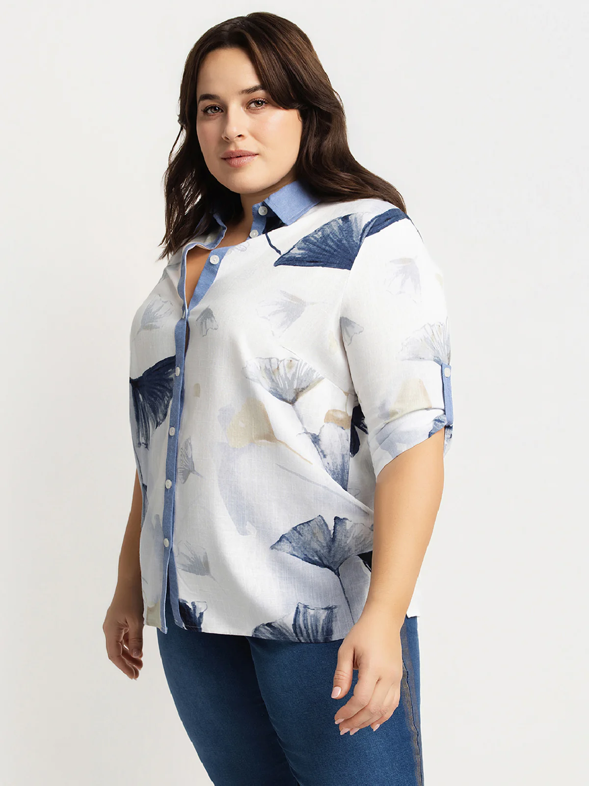 Blouse à manches 3/4 avec boutons - Image 2