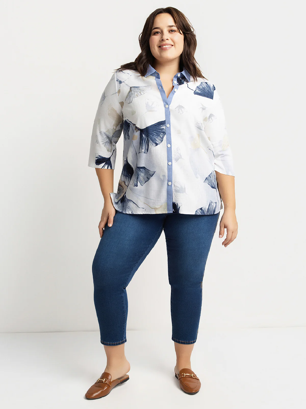 Blouse à manches 3/4 avec boutons - Image 3