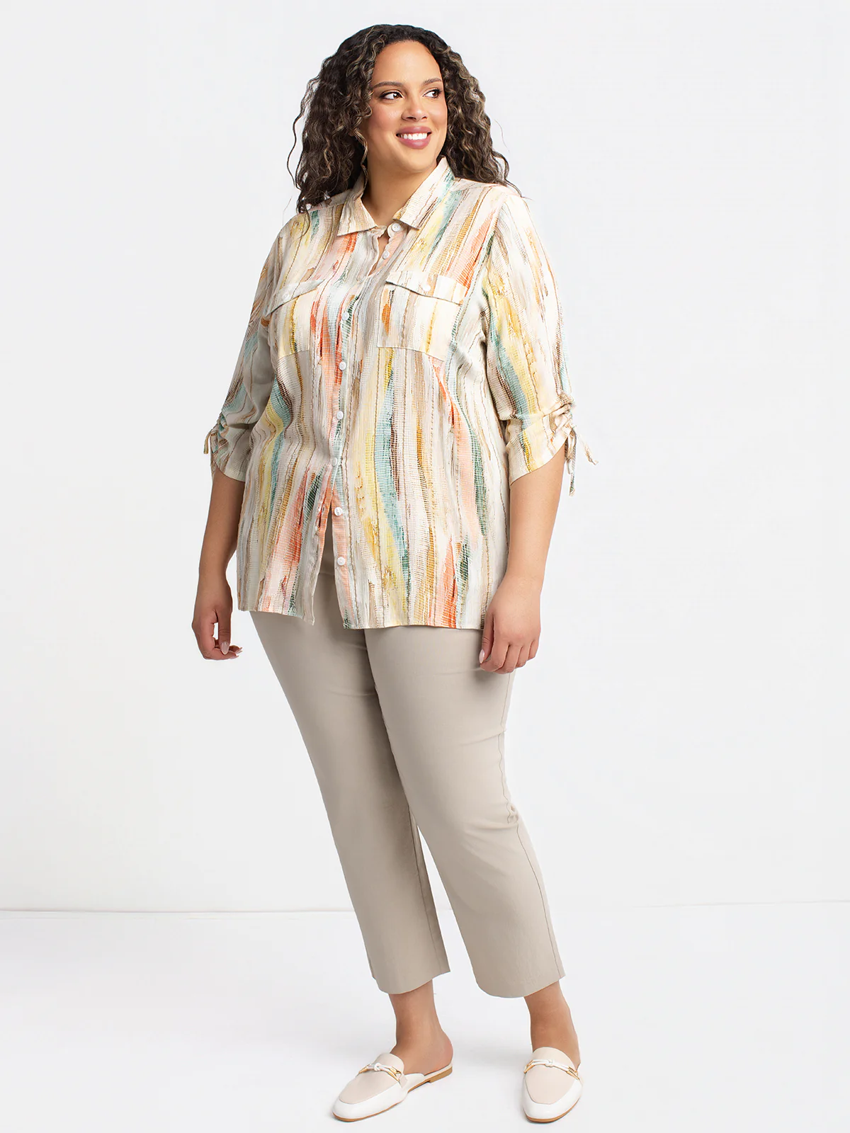 Blouse à manches 3/4 avec boutons - Image 3
