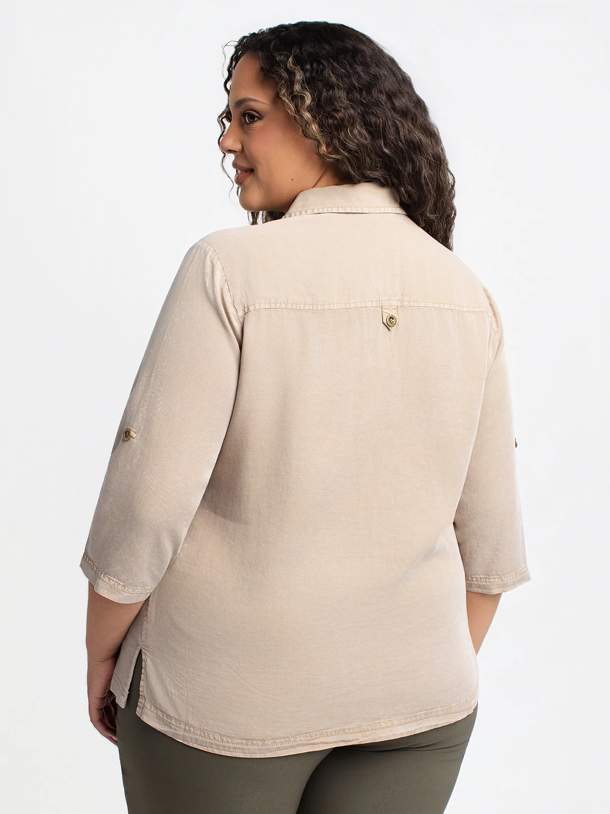 Blouse à manches 3/4 avec boutons - Image 3