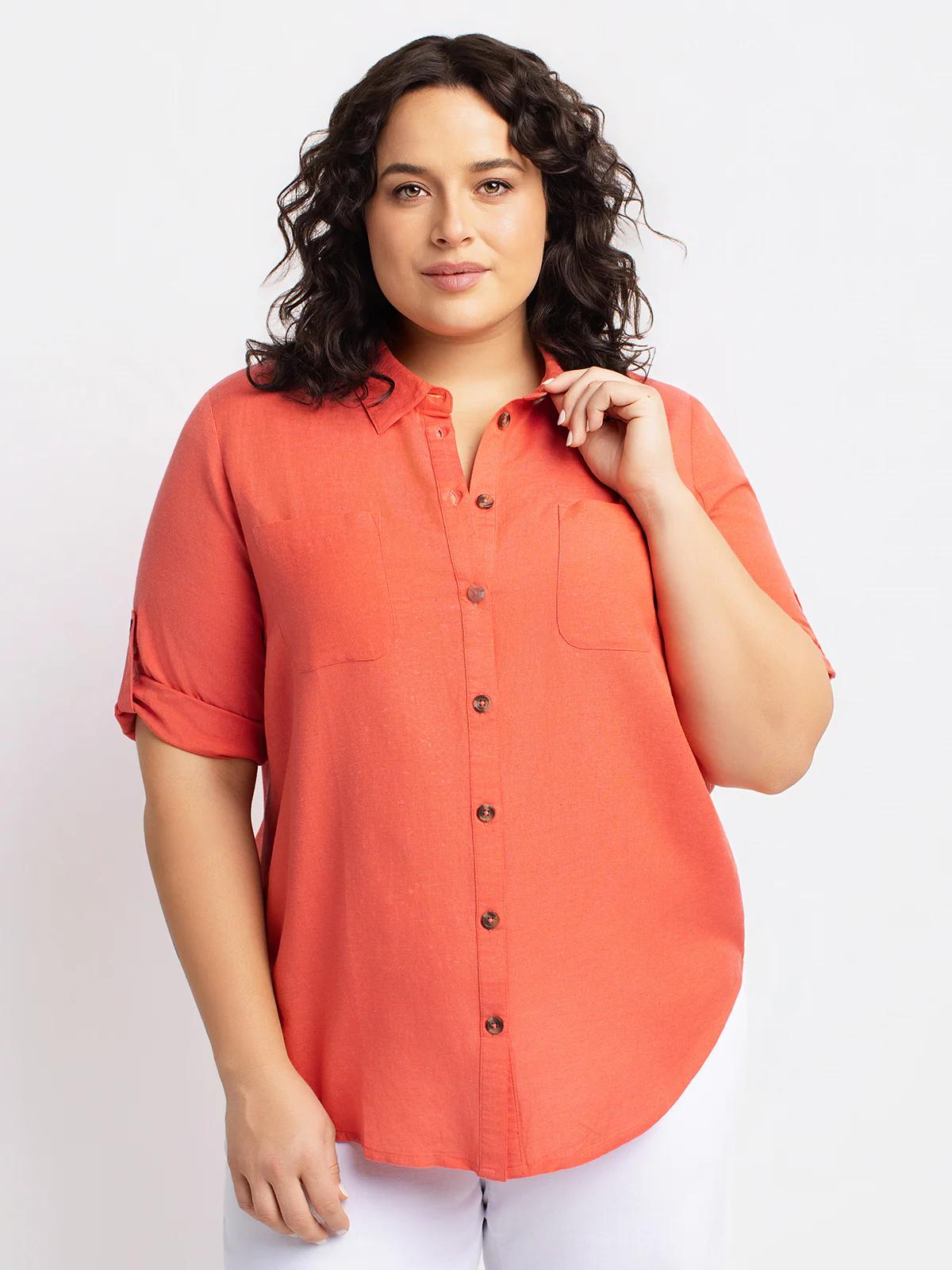 Blouse à manches 3/4 avec boutons - Image 5