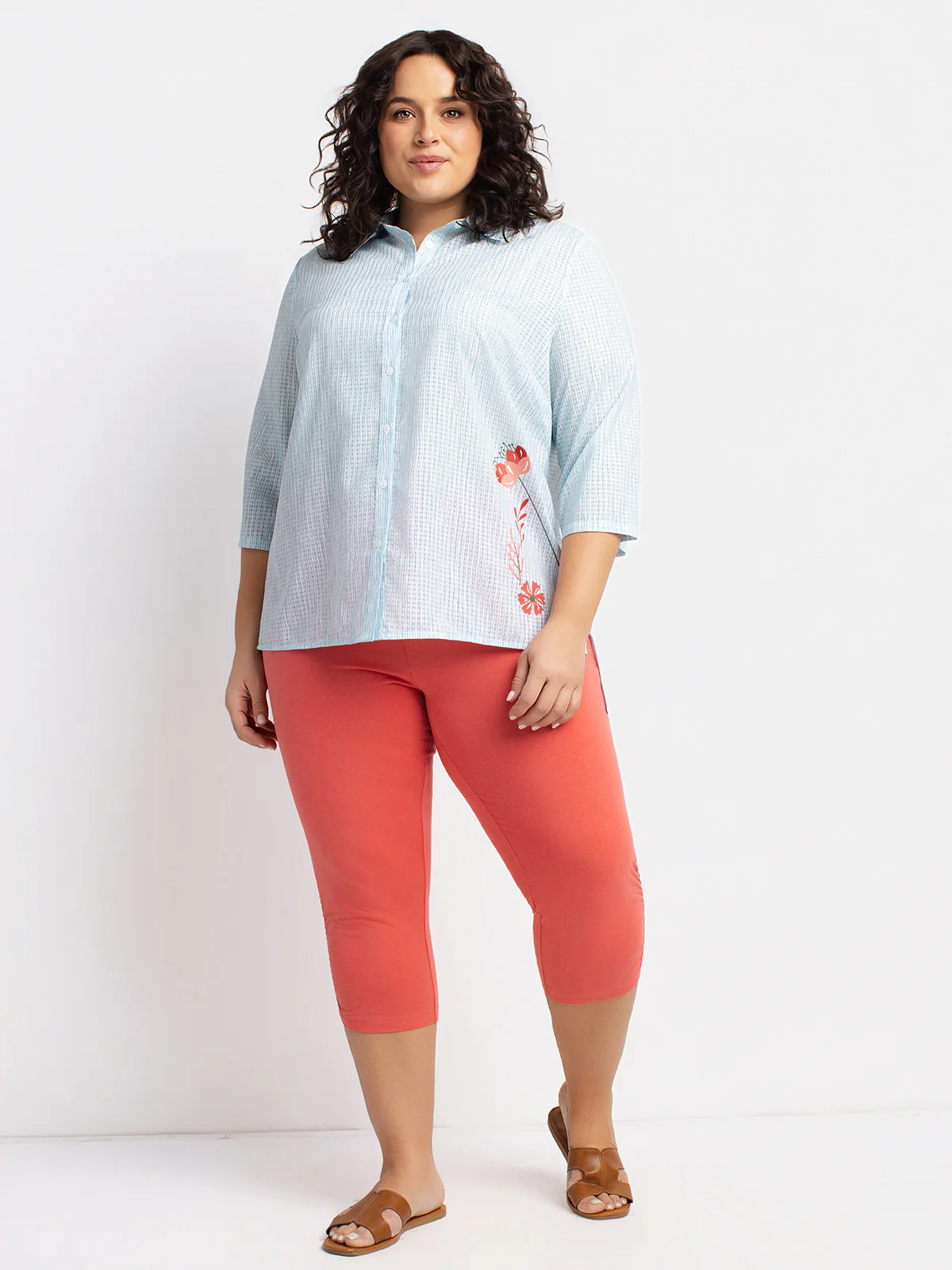 Blouse à manches 3/4 avec boutons - Image 2