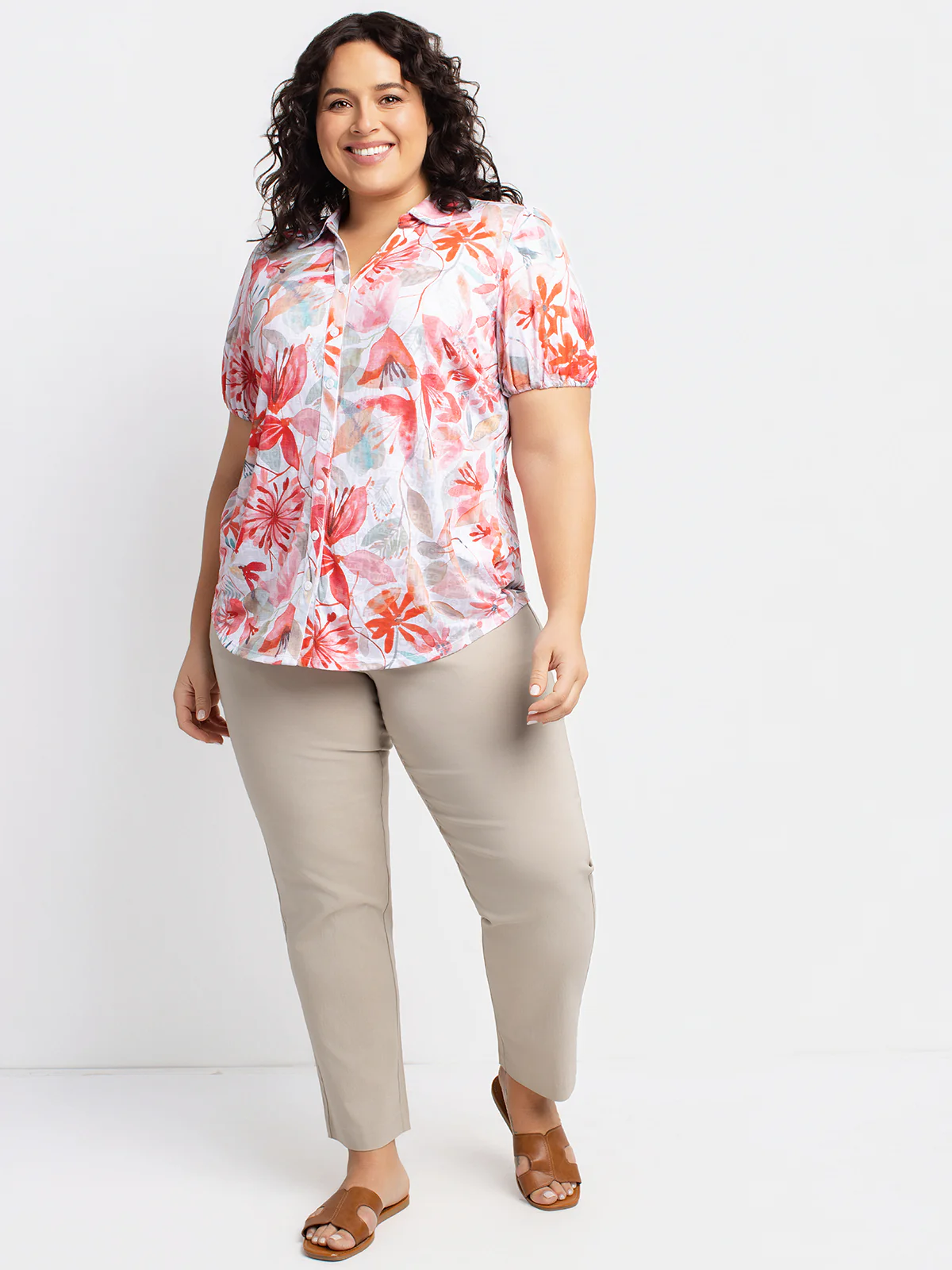 Blouse à manches courtes avec boutons - Image 2