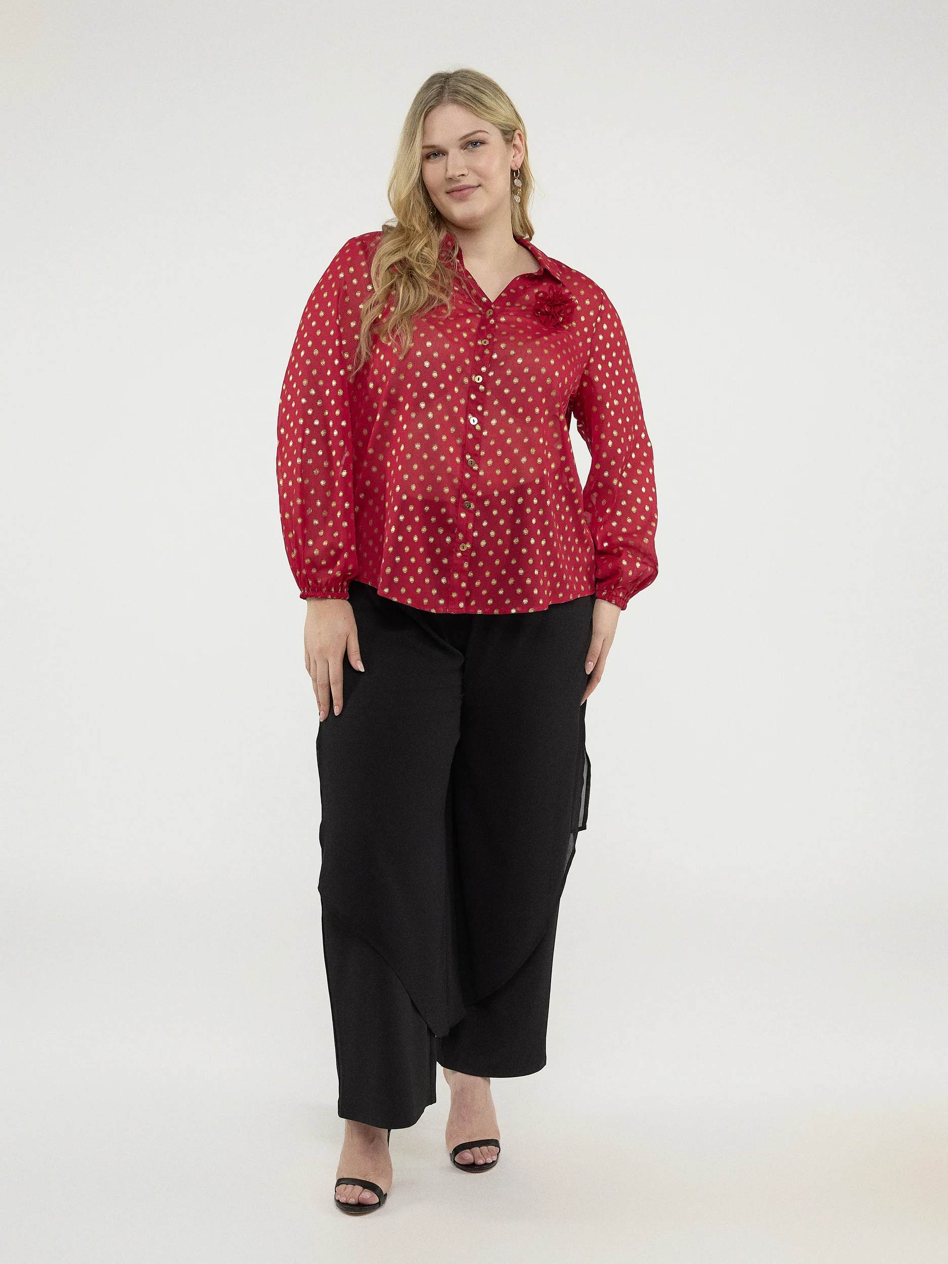 Blouse à manches longues avec boutons - Image 2