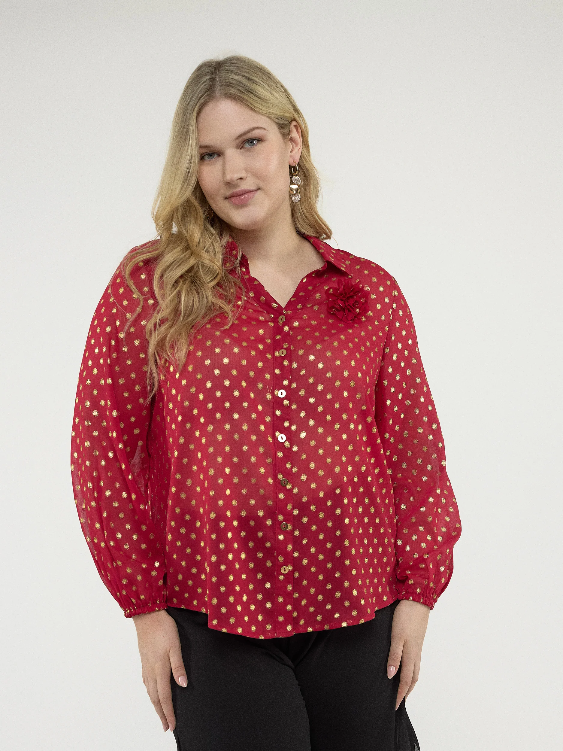 Blouse à manches longues avec boutons - Image 3