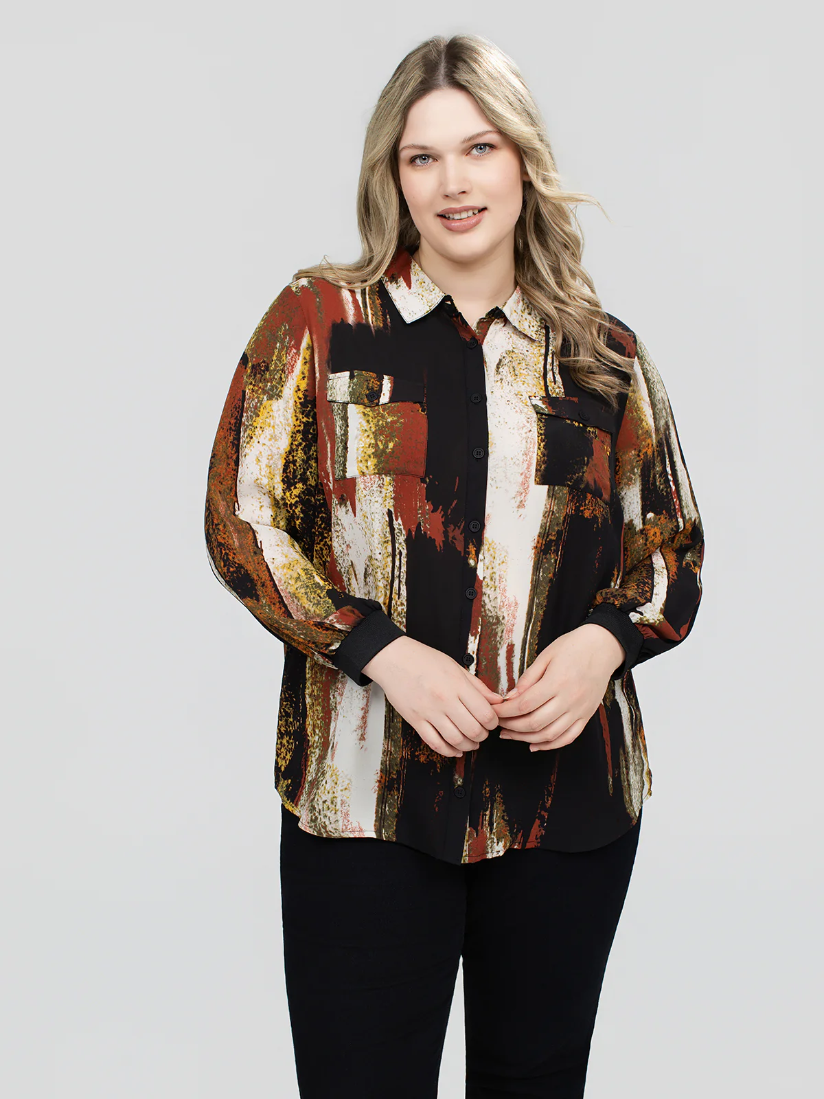 Blouse Ă manches longues avec boutons