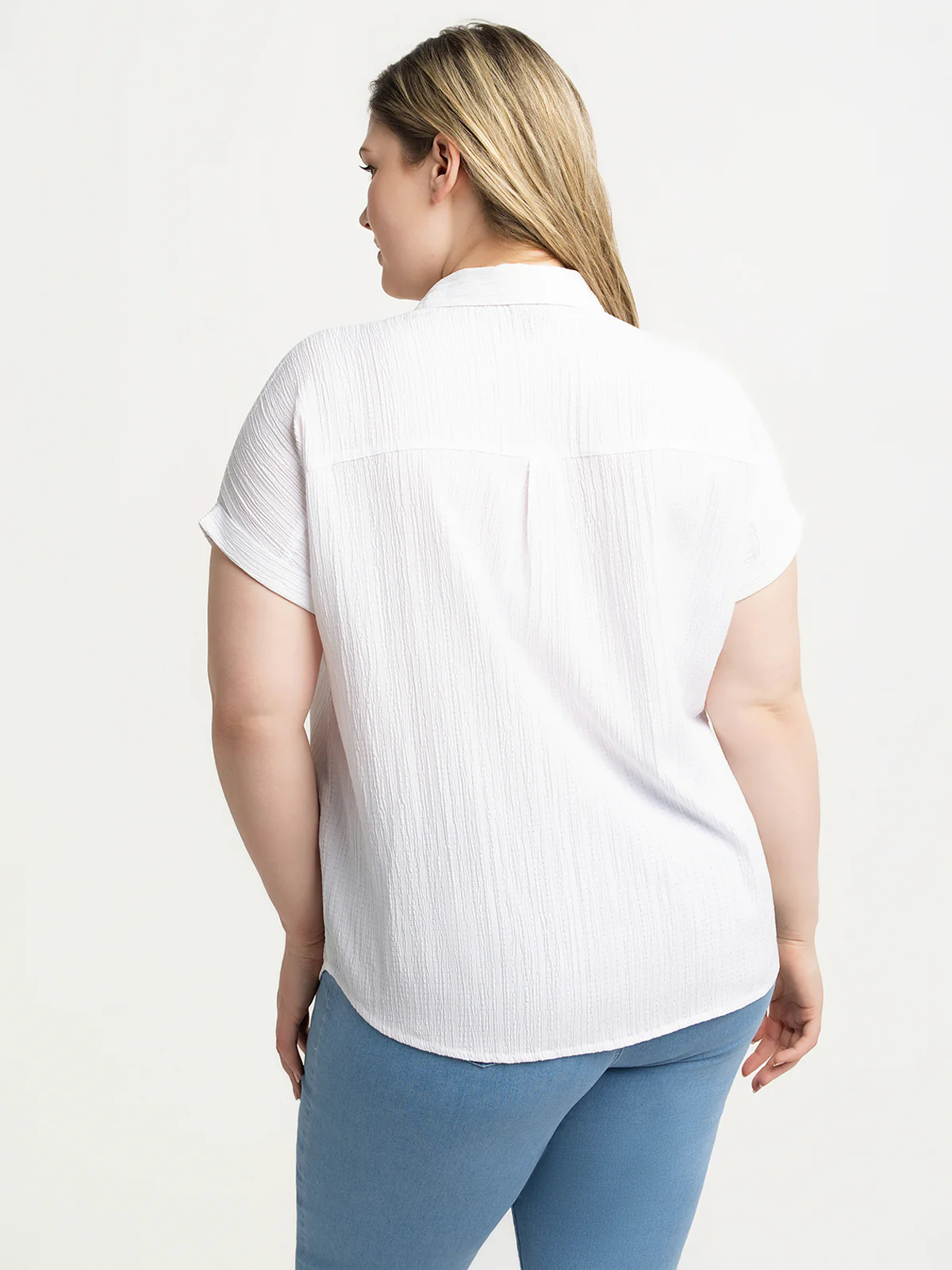 Blouse ample à manches courtes avec boutons - Image 10