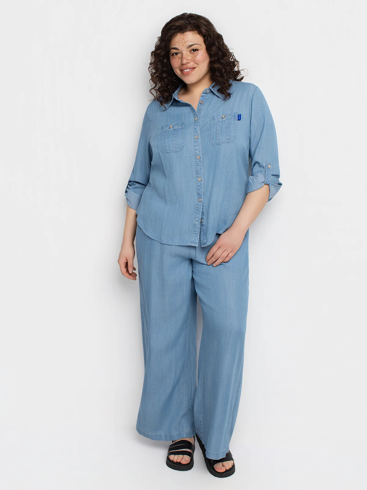 Blouse ample à manches longues avec boutons - Image 3