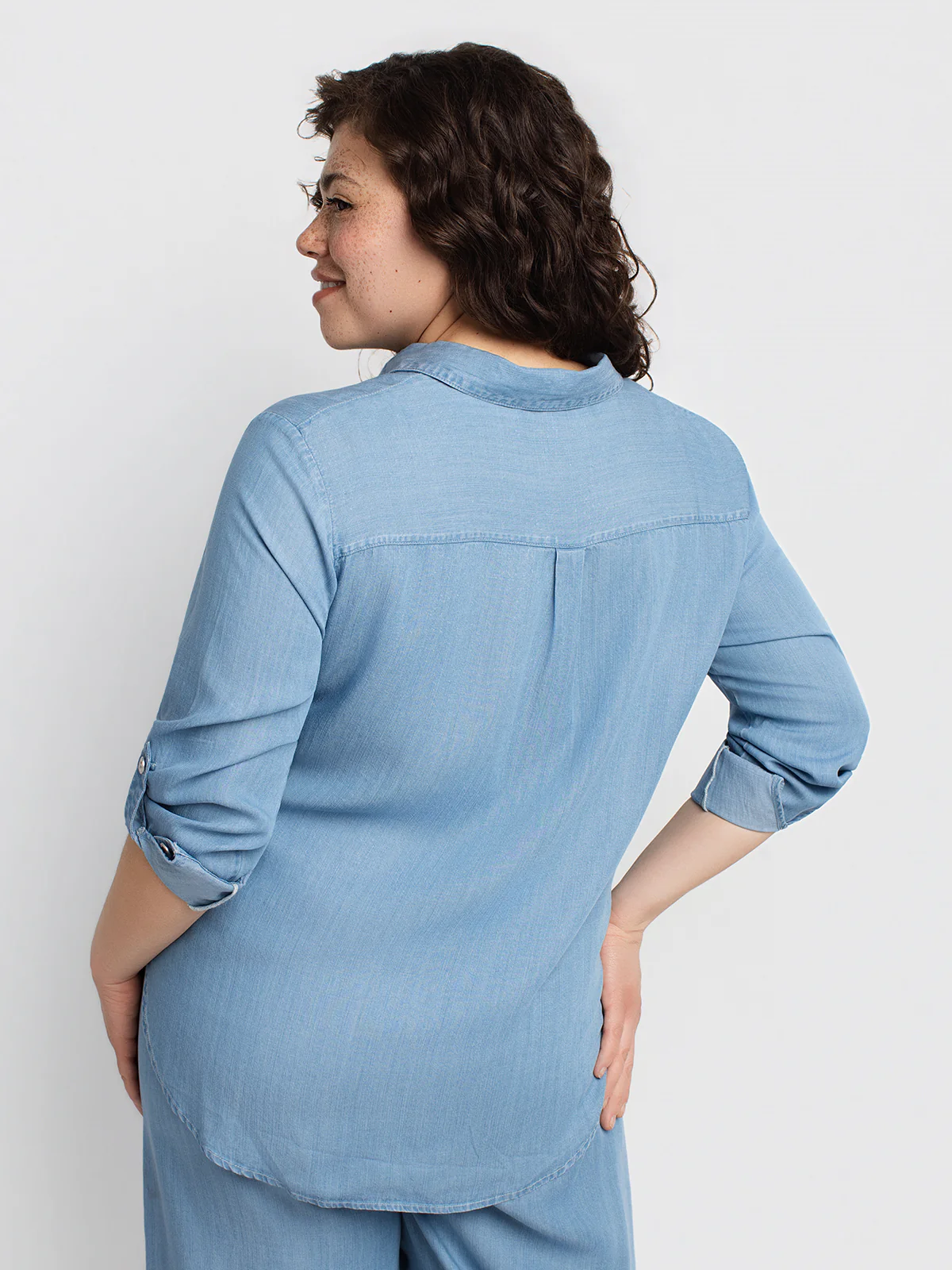 Blouse ample à manches longues avec boutons - Image 4