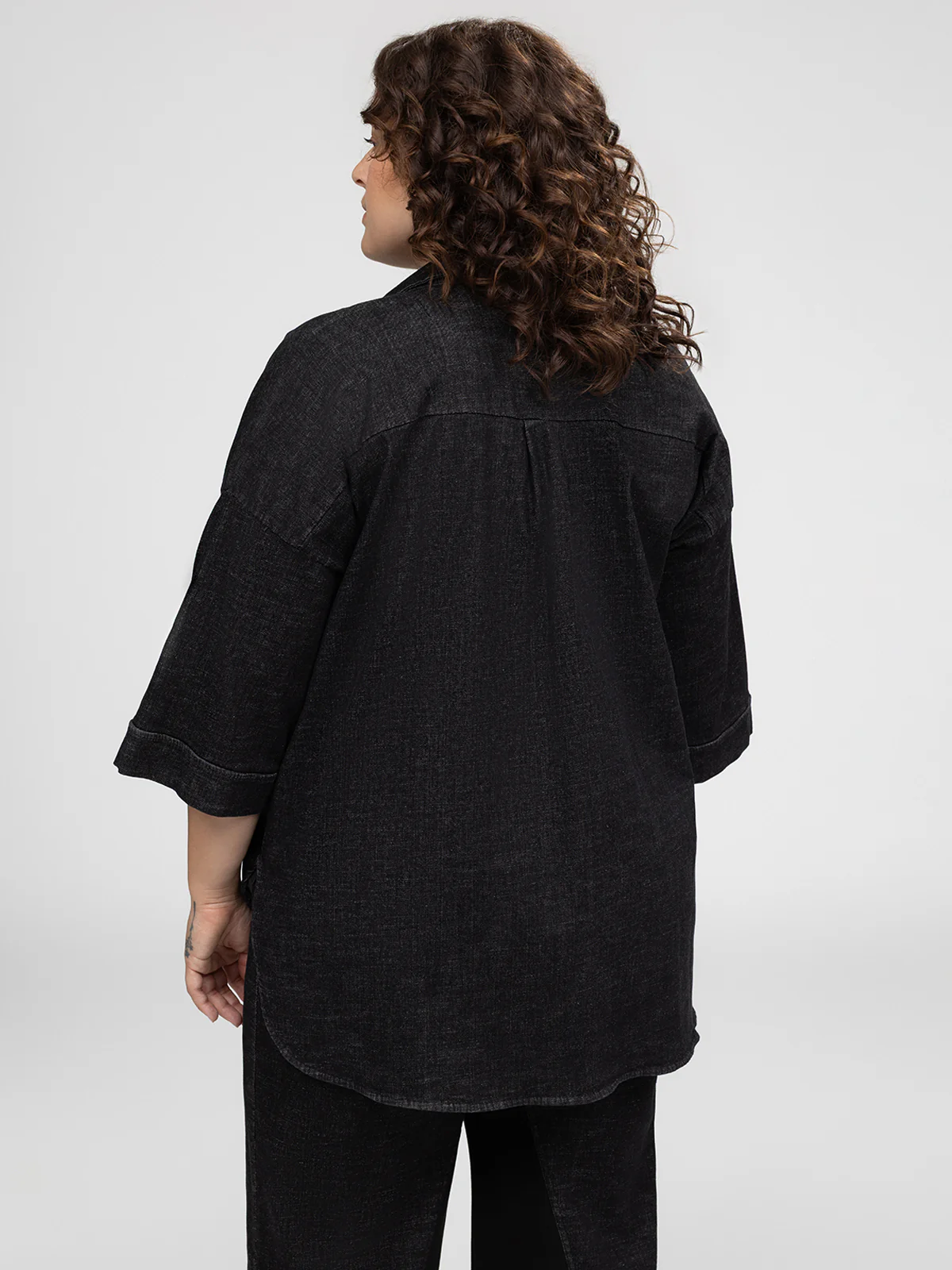 Blouse ample en denim - Image 3