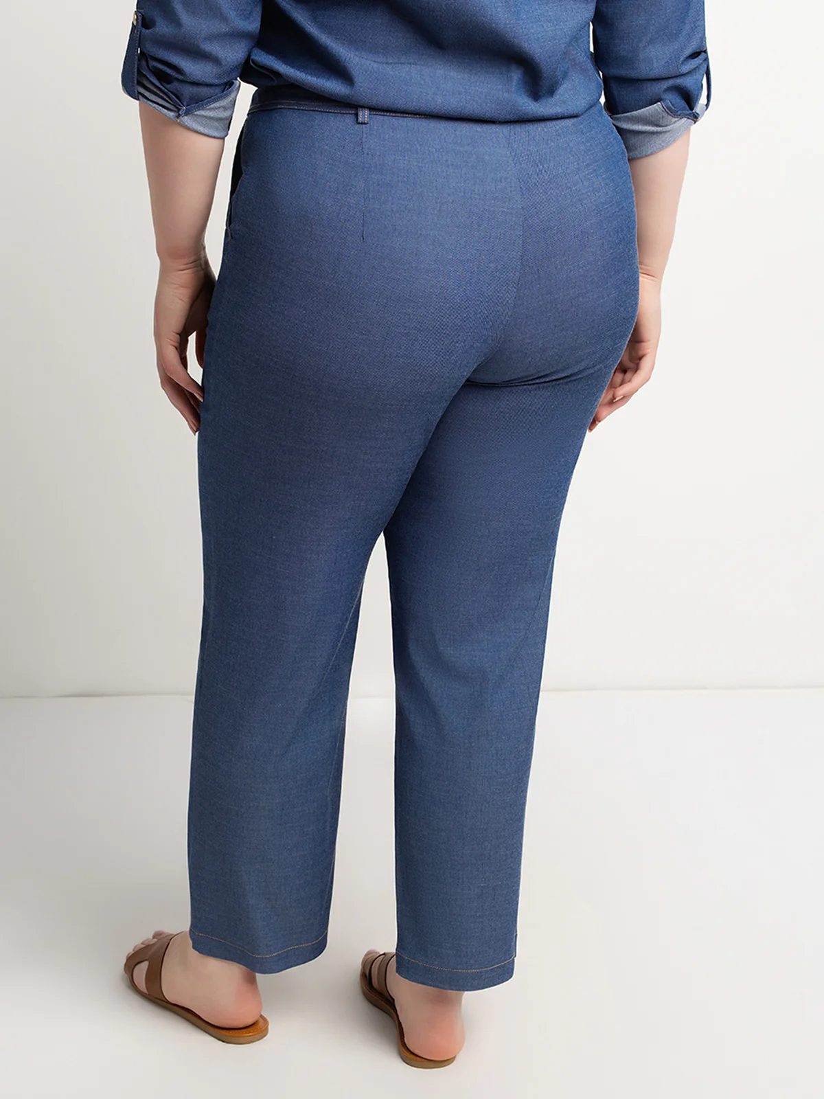 Pantalon à jambe large en tricot - Image 3