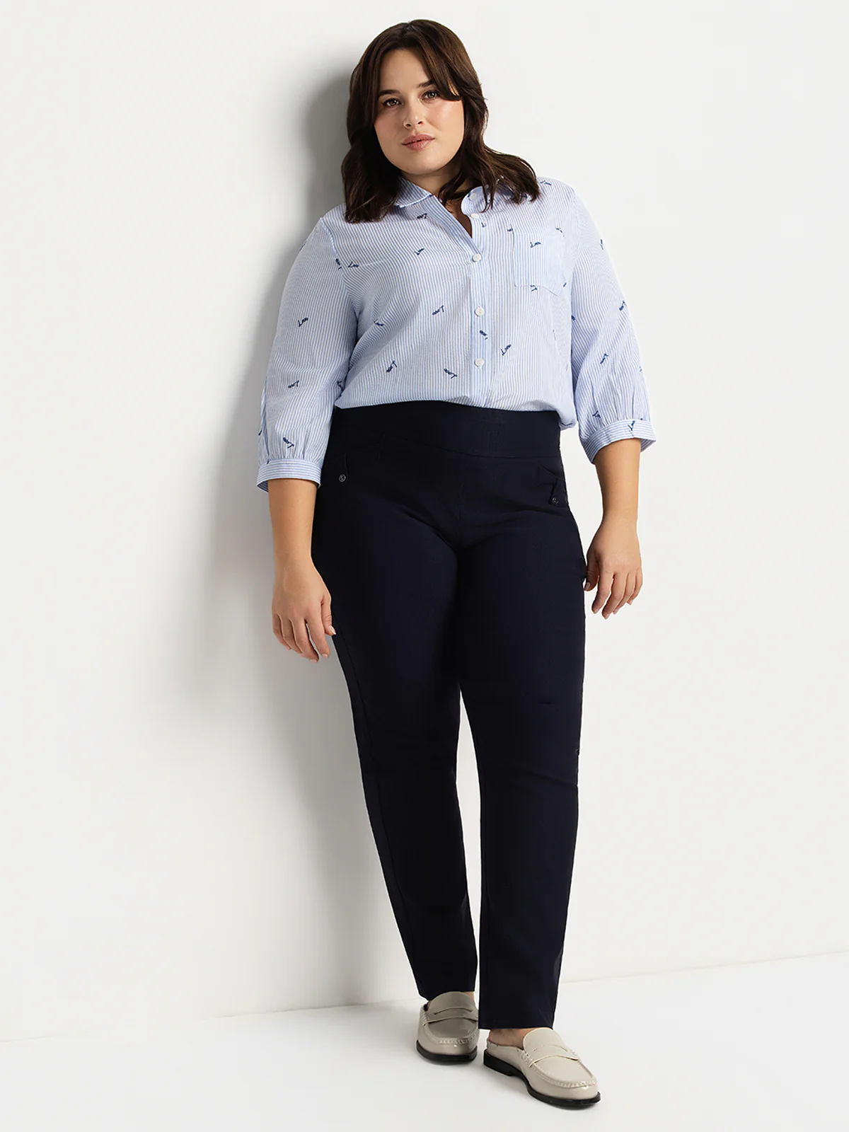 Pantalon droit ajusté à enfiler - Image 4