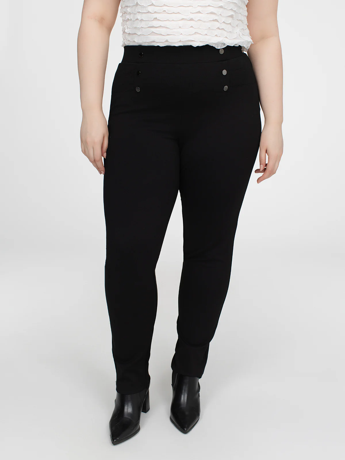 Pantalon droit ajusté en tricot à enfiler - Image 2