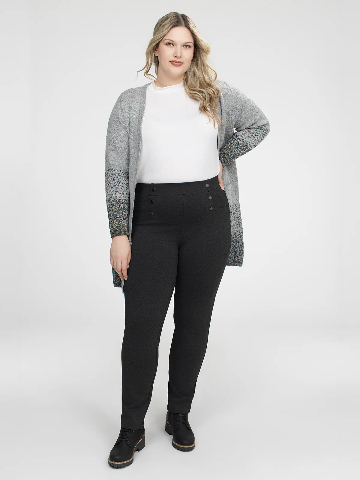 Pantalon droit ajusté en tricot à enfiler - Image 5