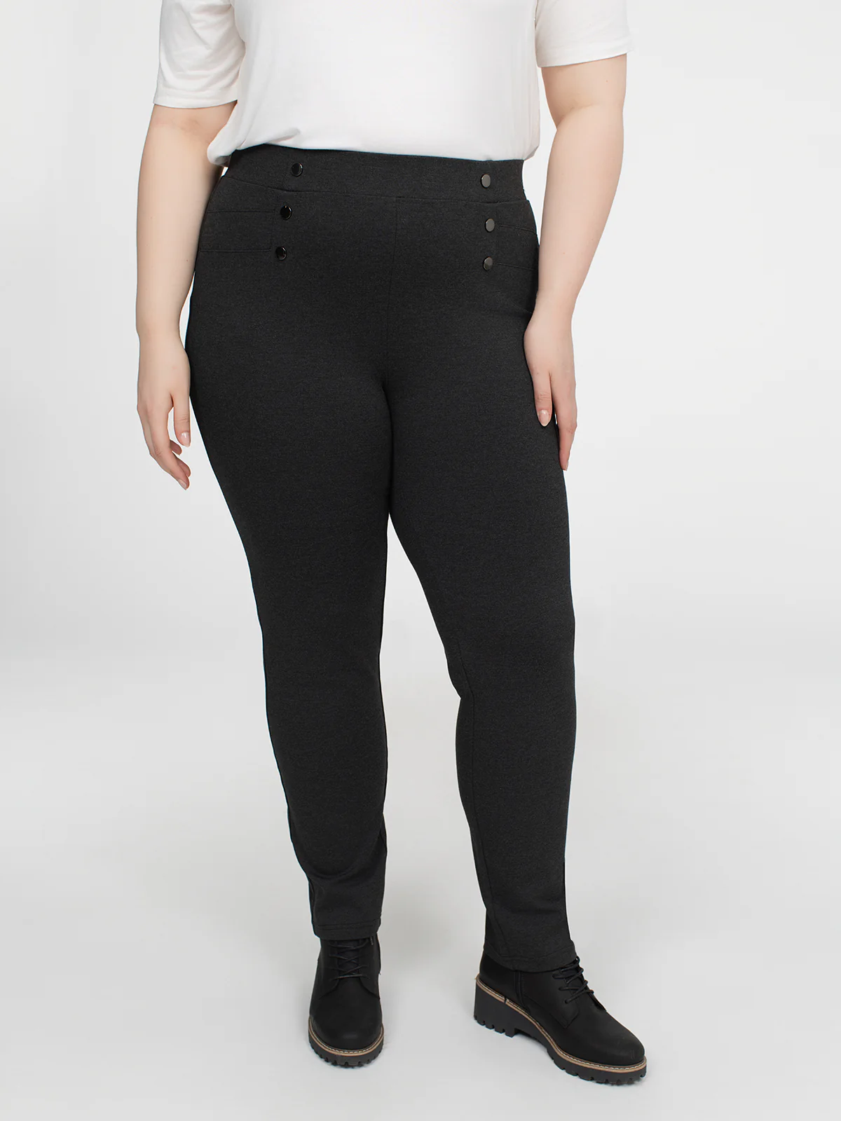 Pantalon droit ajusté en tricot à enfiler - Image 6