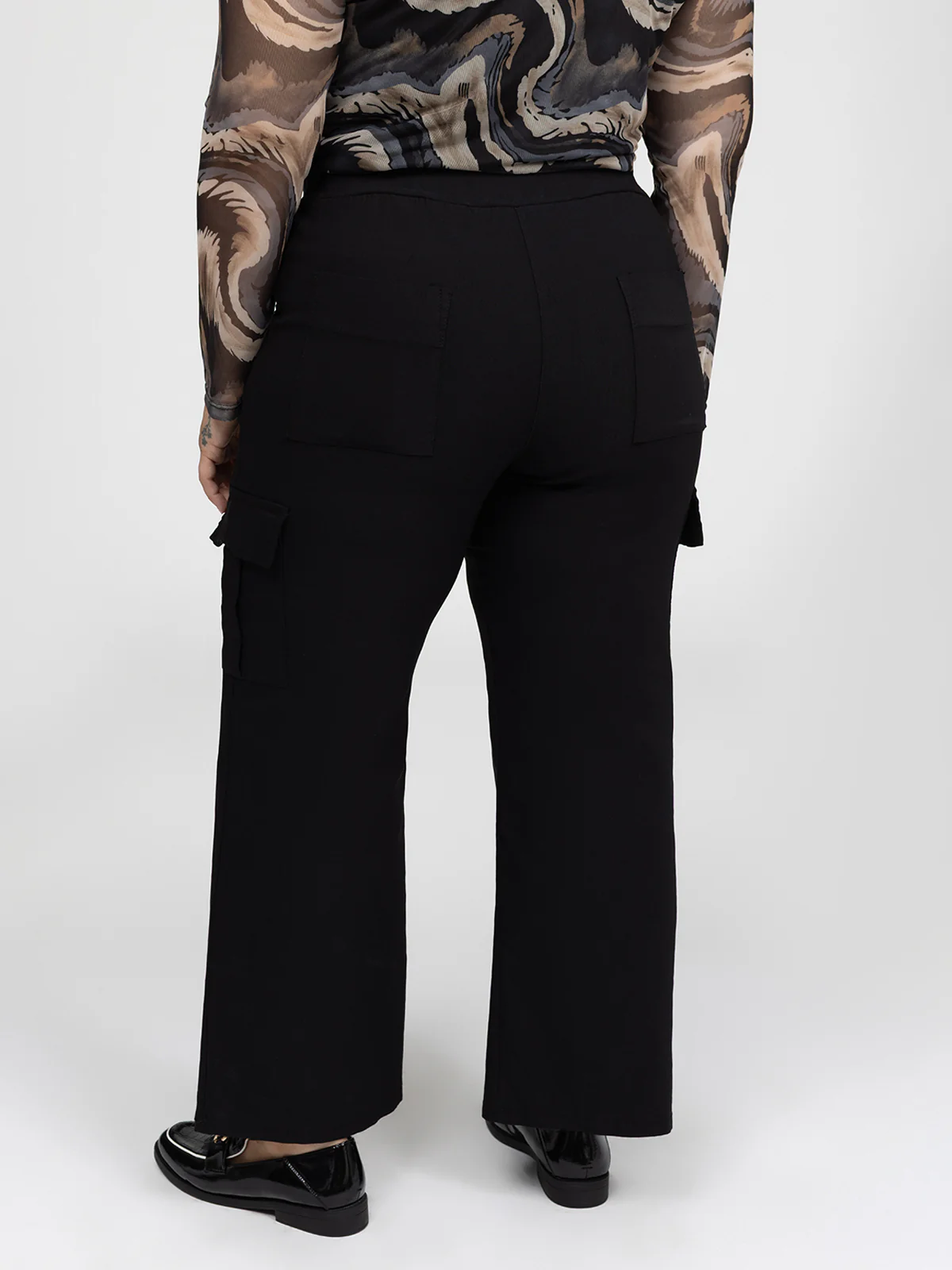 Pantalon évasé à enfiler - Image 3