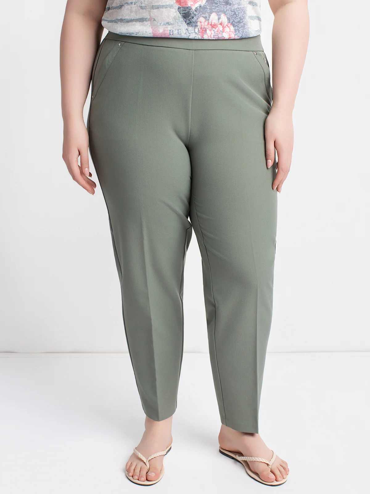 Pantalon habillé droit à enfiler - Petite - Image 6