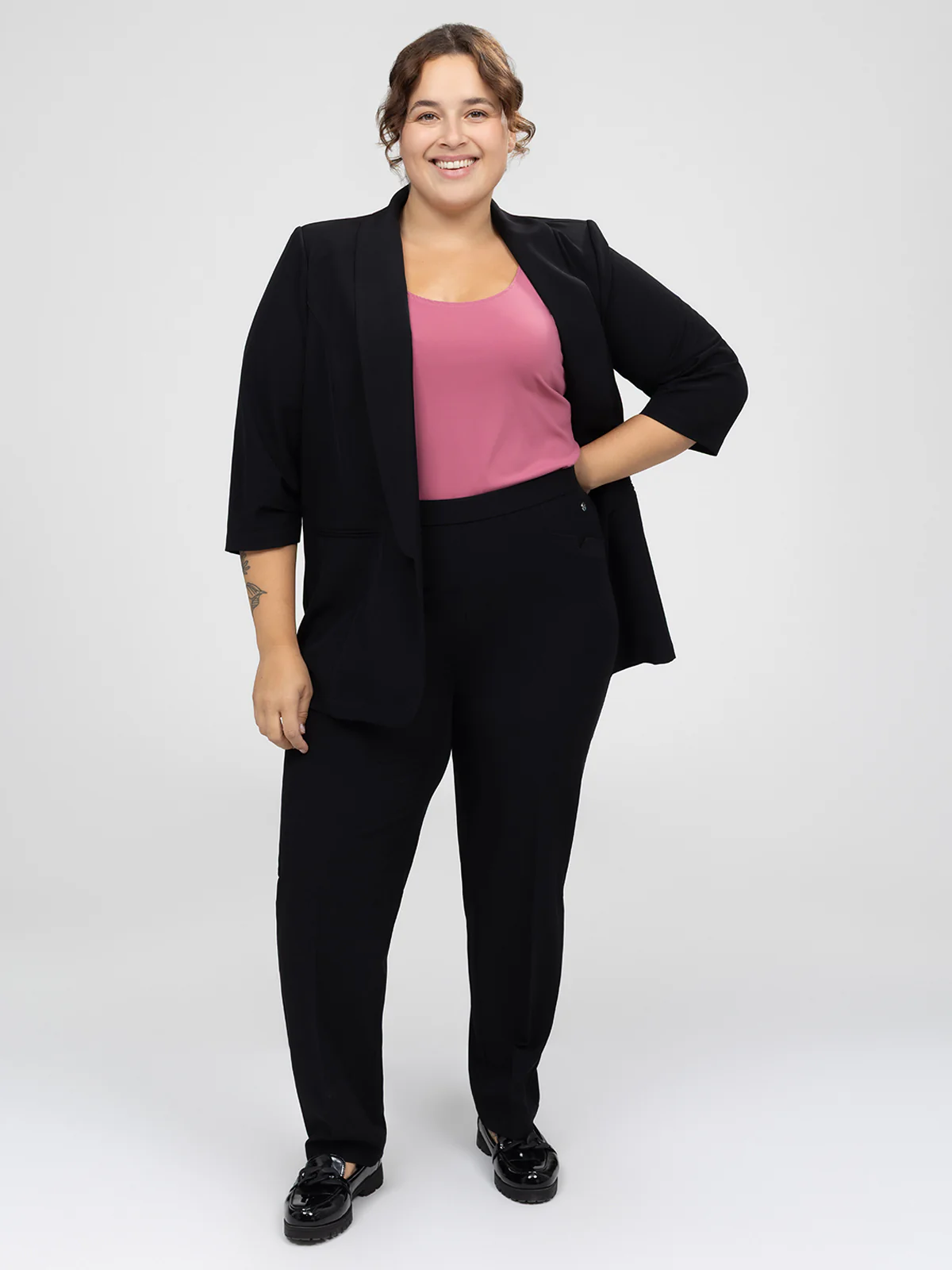 Pantalon habillé droit semi-ajusté à enfiler