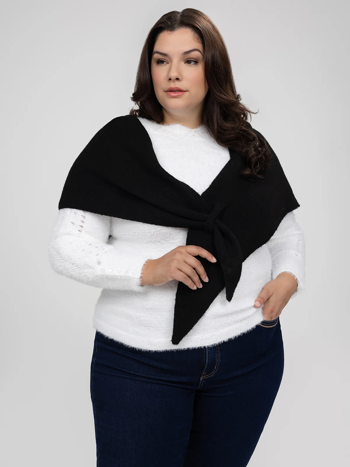 Poncho en tricot