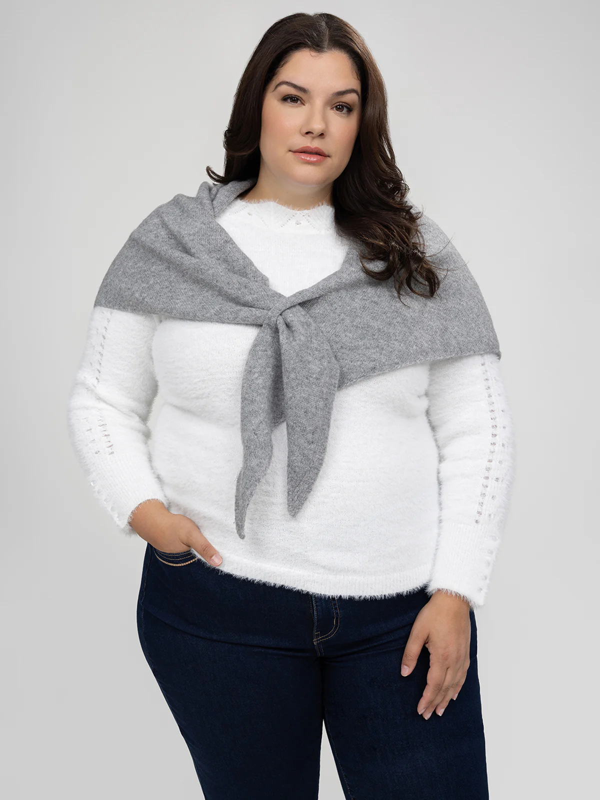 Poncho en tricot - Image 2