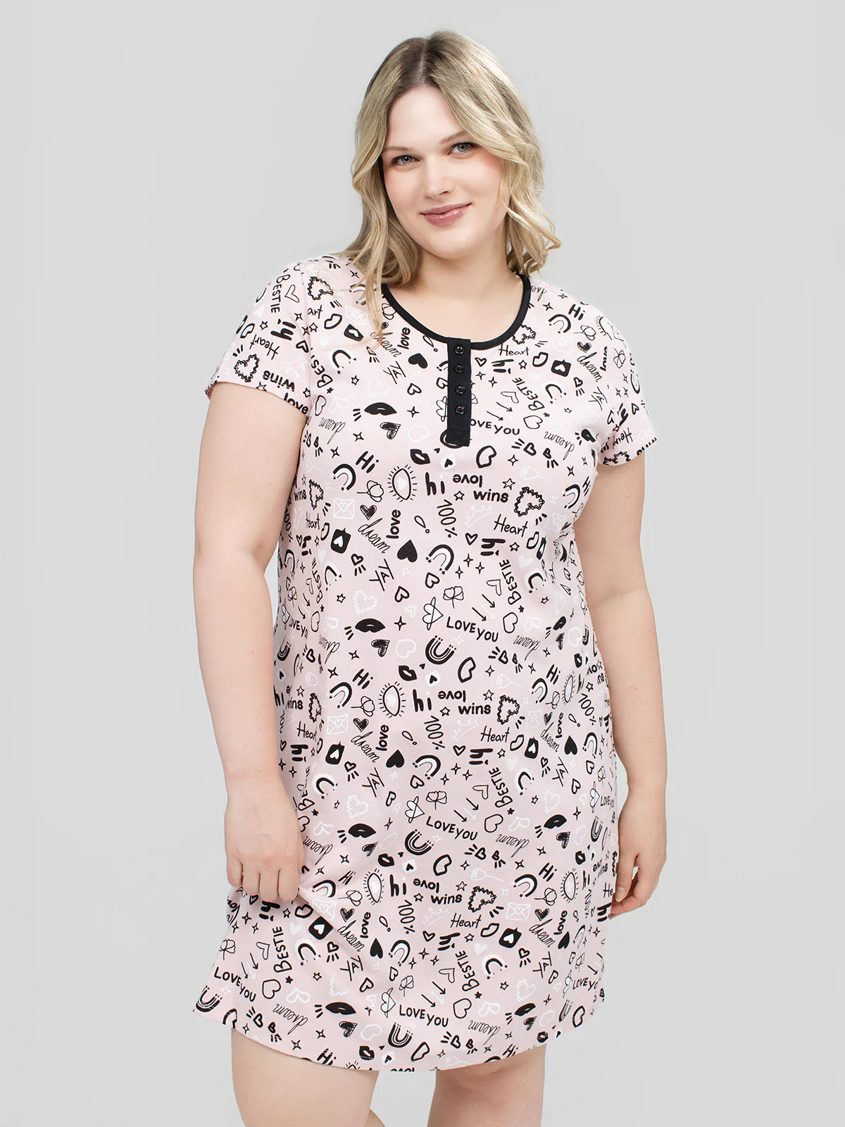 Robe de nuit droite