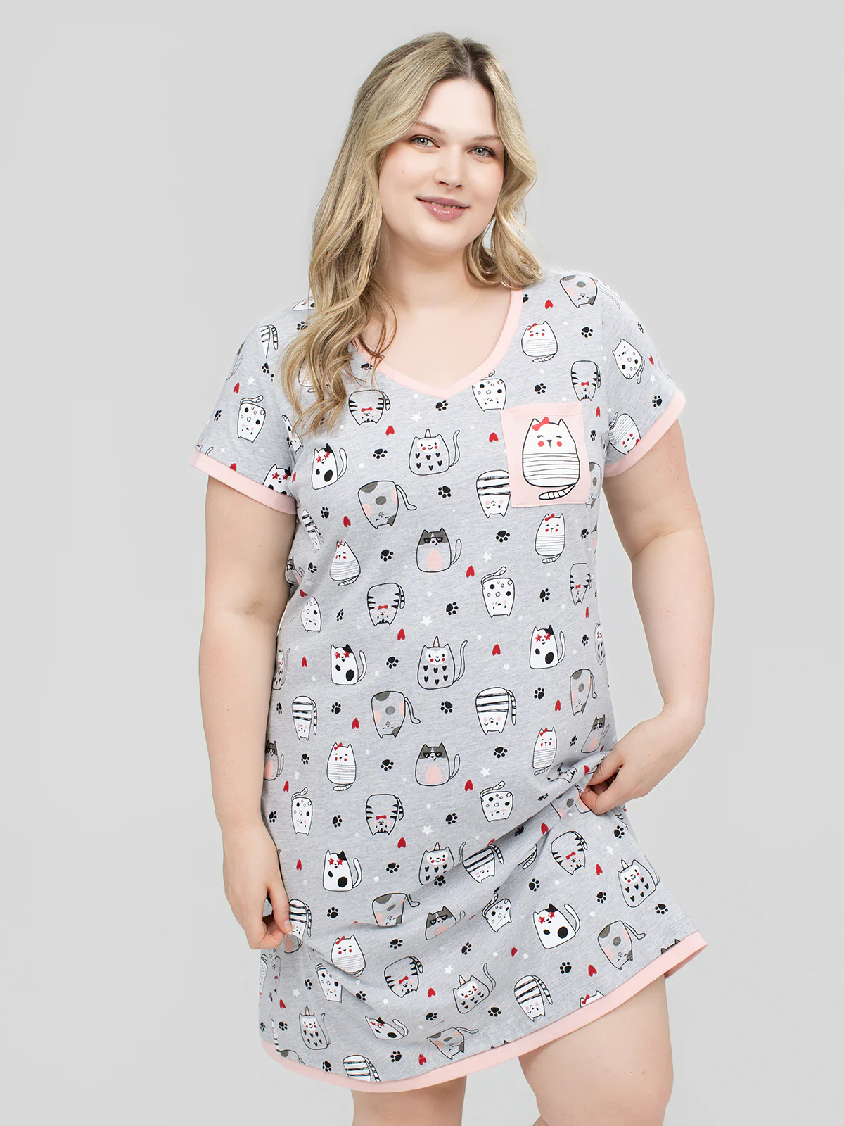 Robe de nuit droite