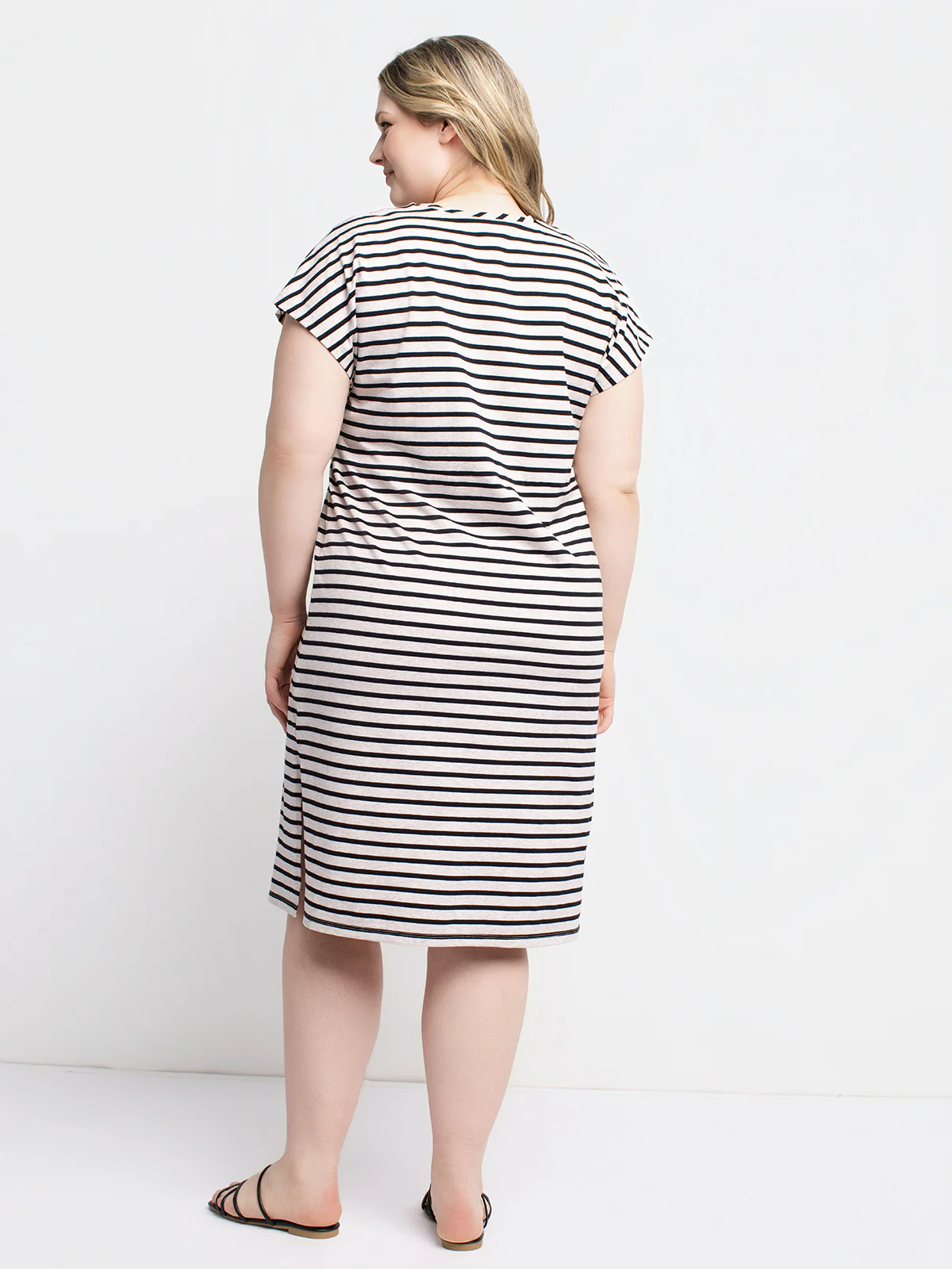 Robe droite midi en tricot - Image 3