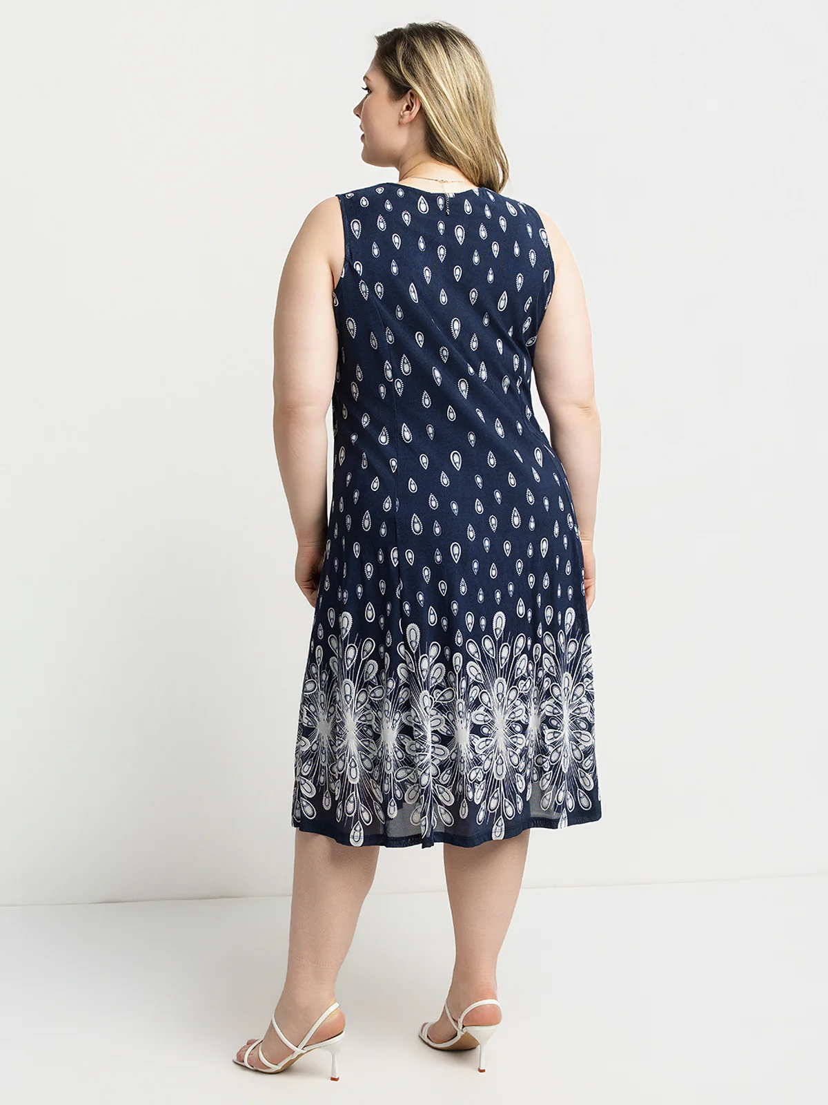 Robe maxi évasée en tricot - Image 3