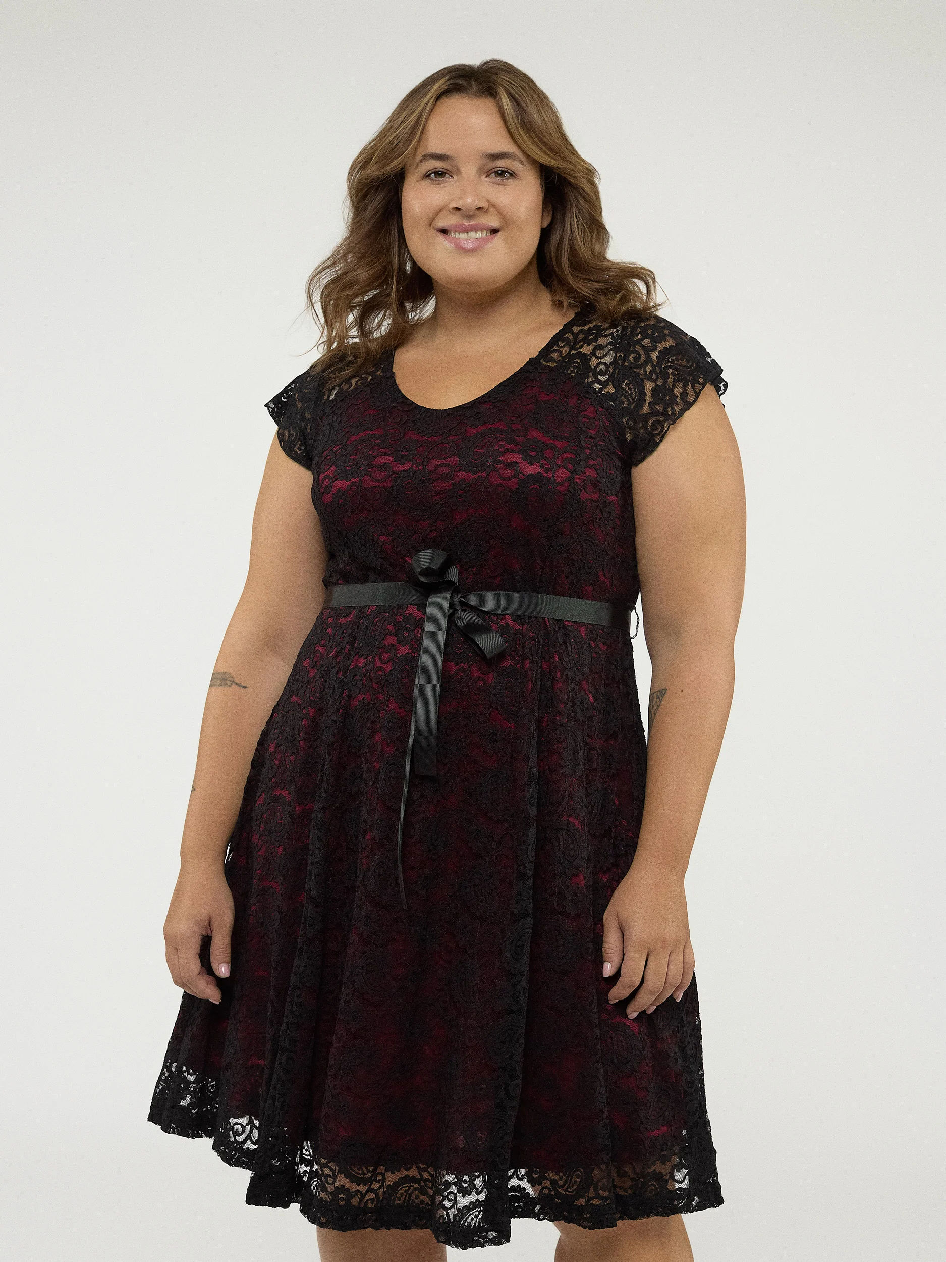 Robe midi évasée en tricot - Image 2