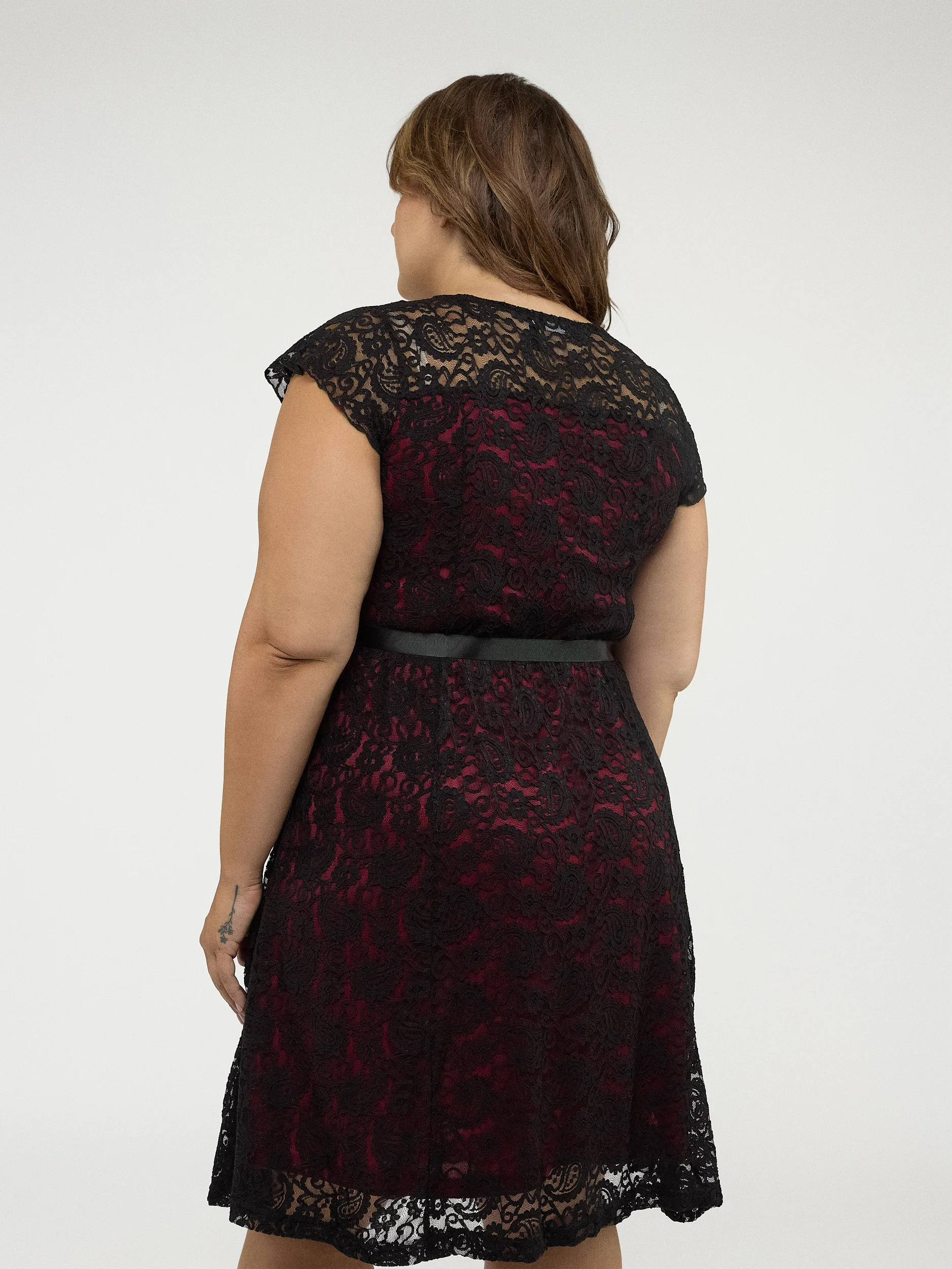 Robe midi évasée en tricot - Image 3