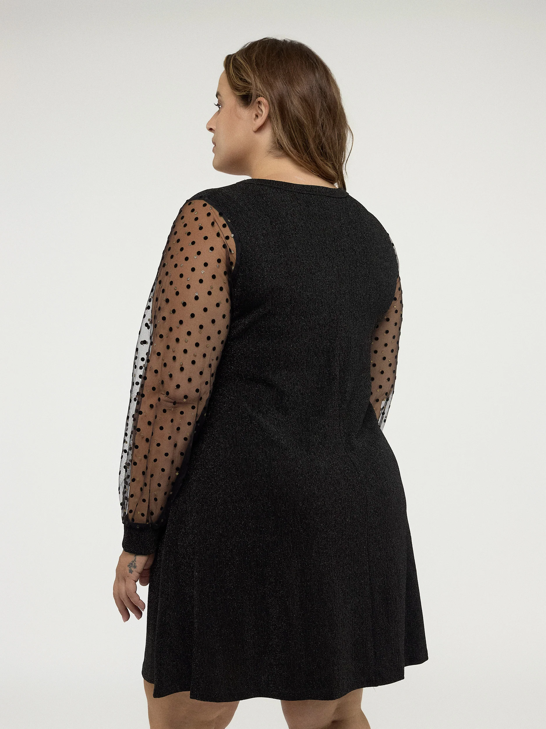 Robe midi évasée en tricot - Image 4