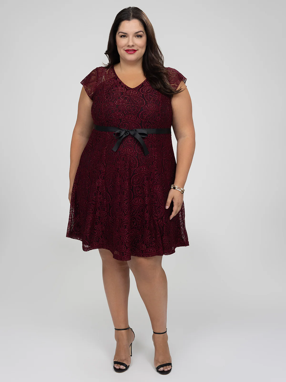 Robe midi évasée en tricot - Image 2