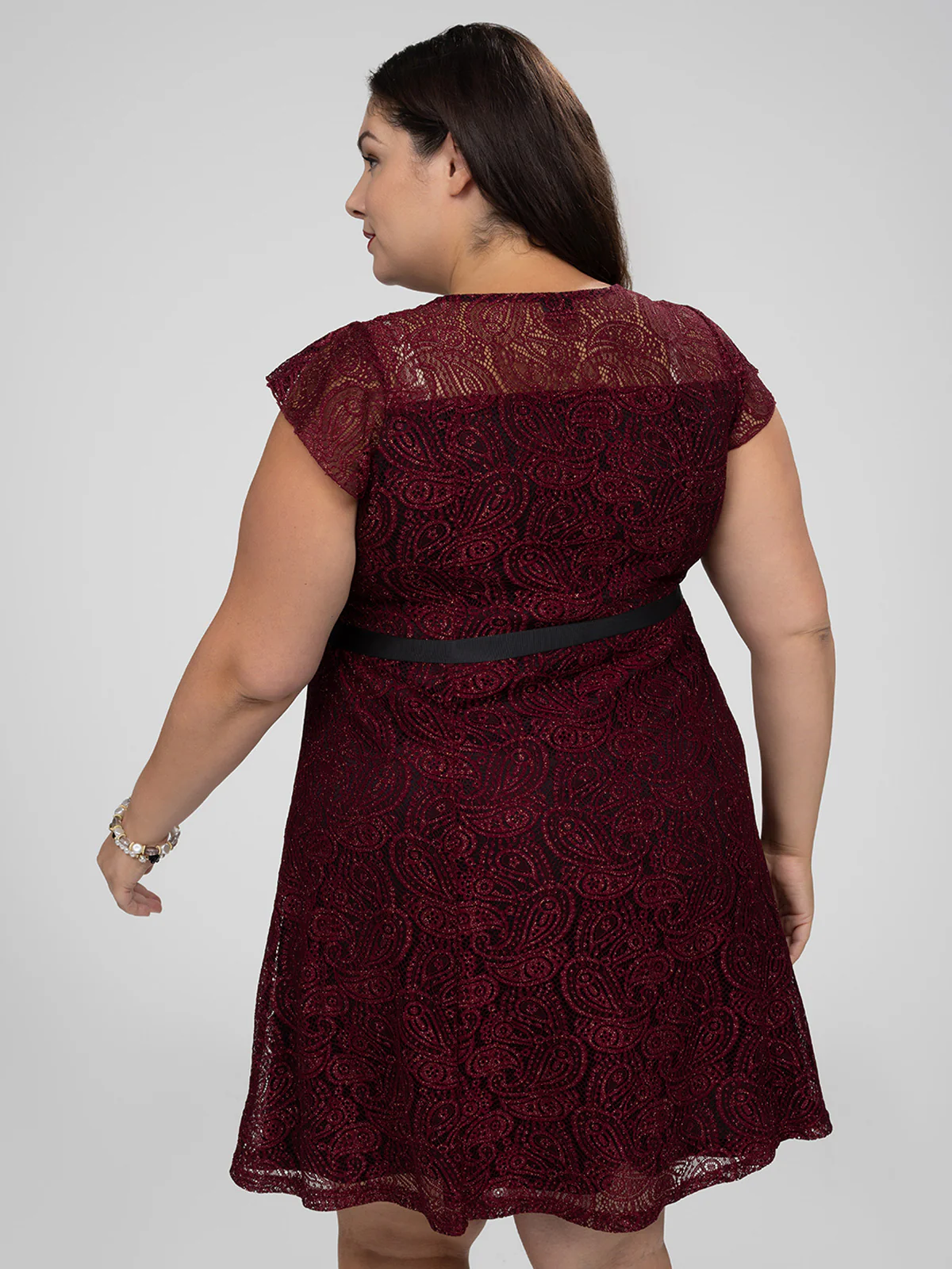 Robe midi évasée en tricot - Image 3