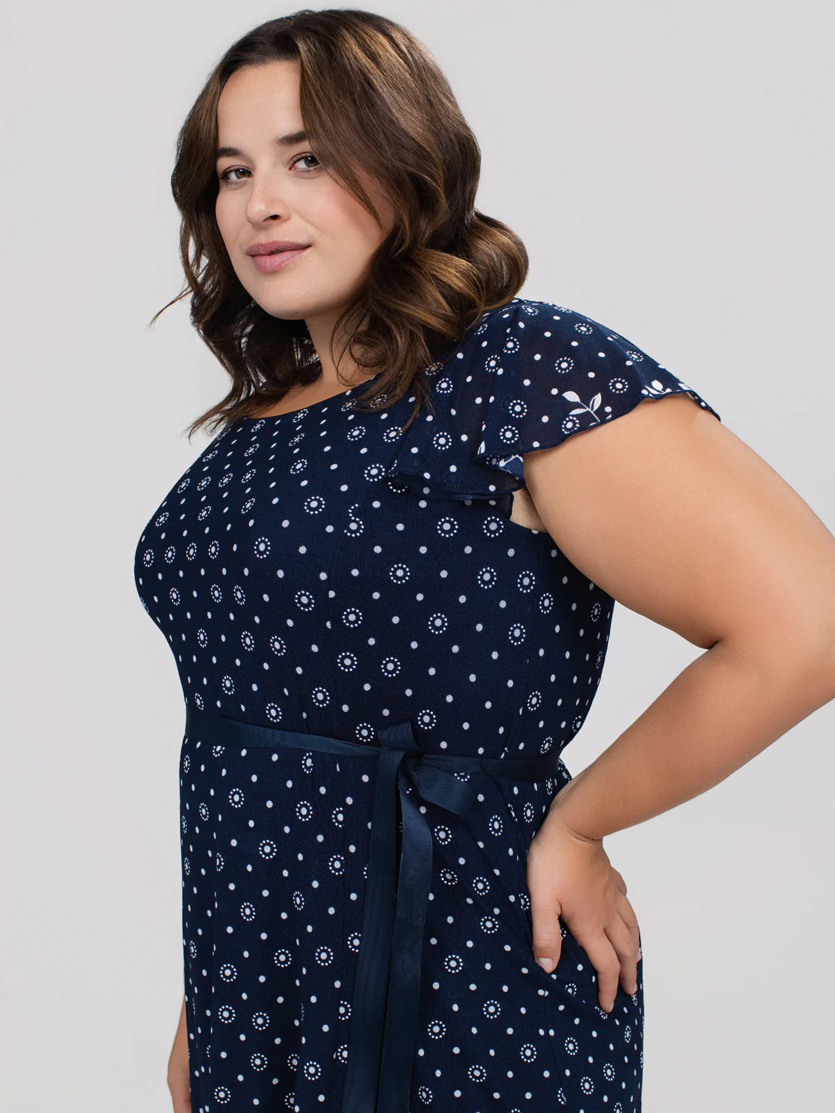 Robe midi évasée en tricot - Image 4