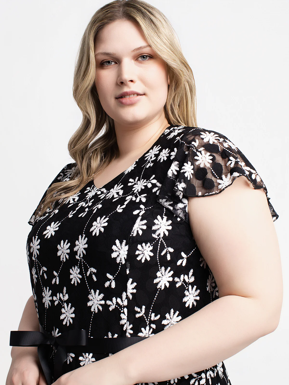 Robe midi évasée en tricot - Image 3