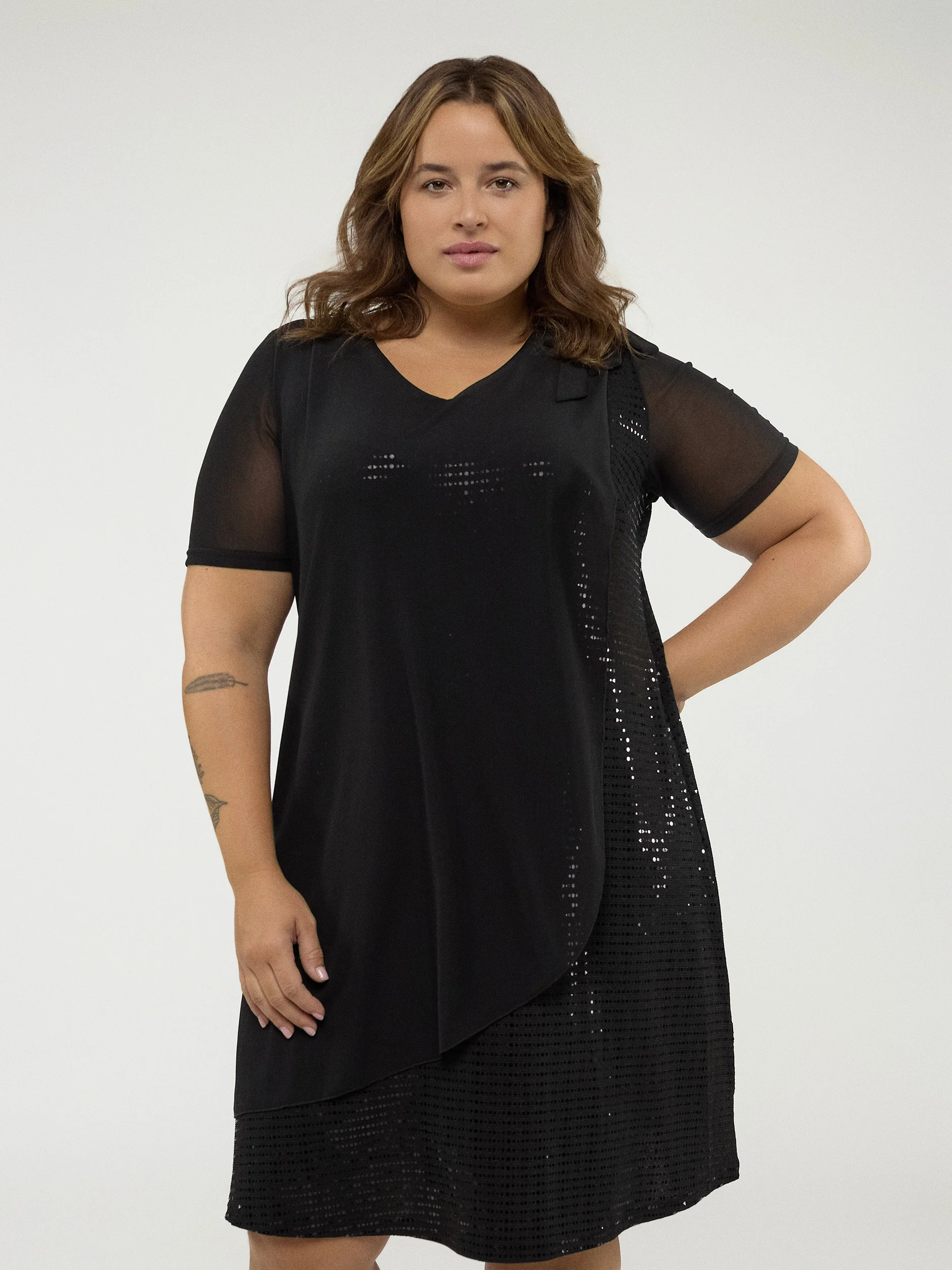 Robe midi ligne A en tricot - Image 2
