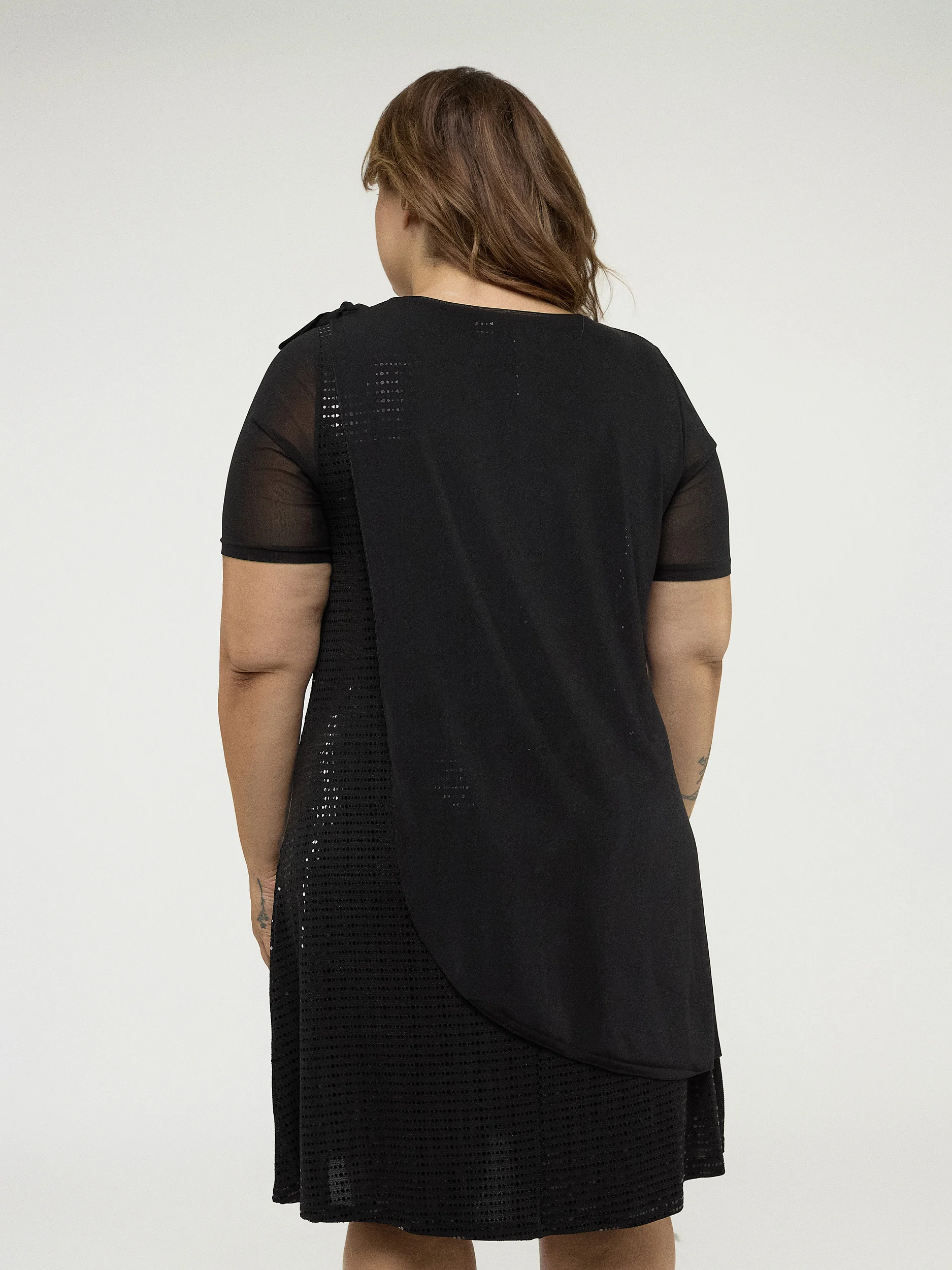 Robe midi ligne A en tricot - Image 3