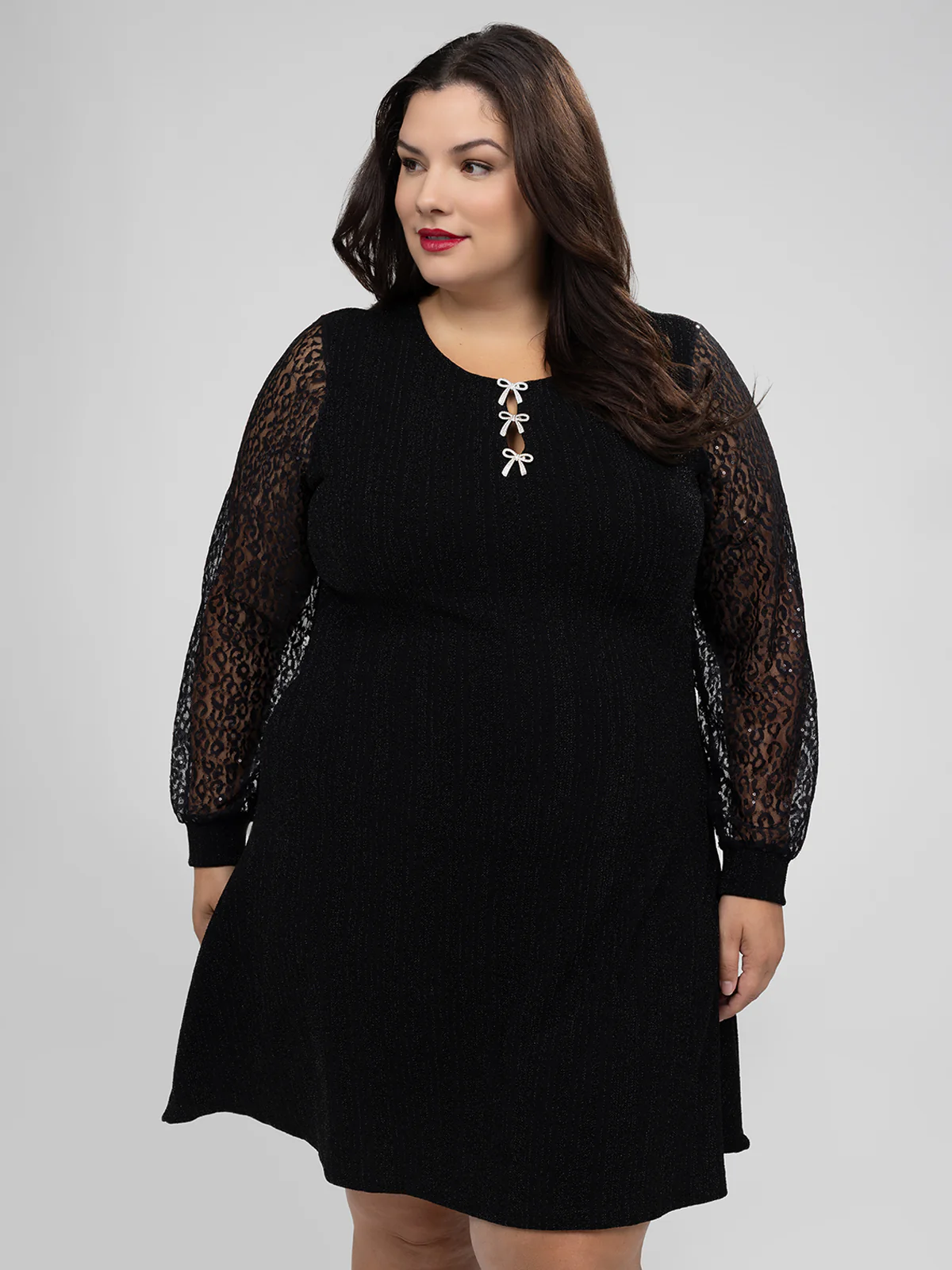 Robe midi ligne A en tricot