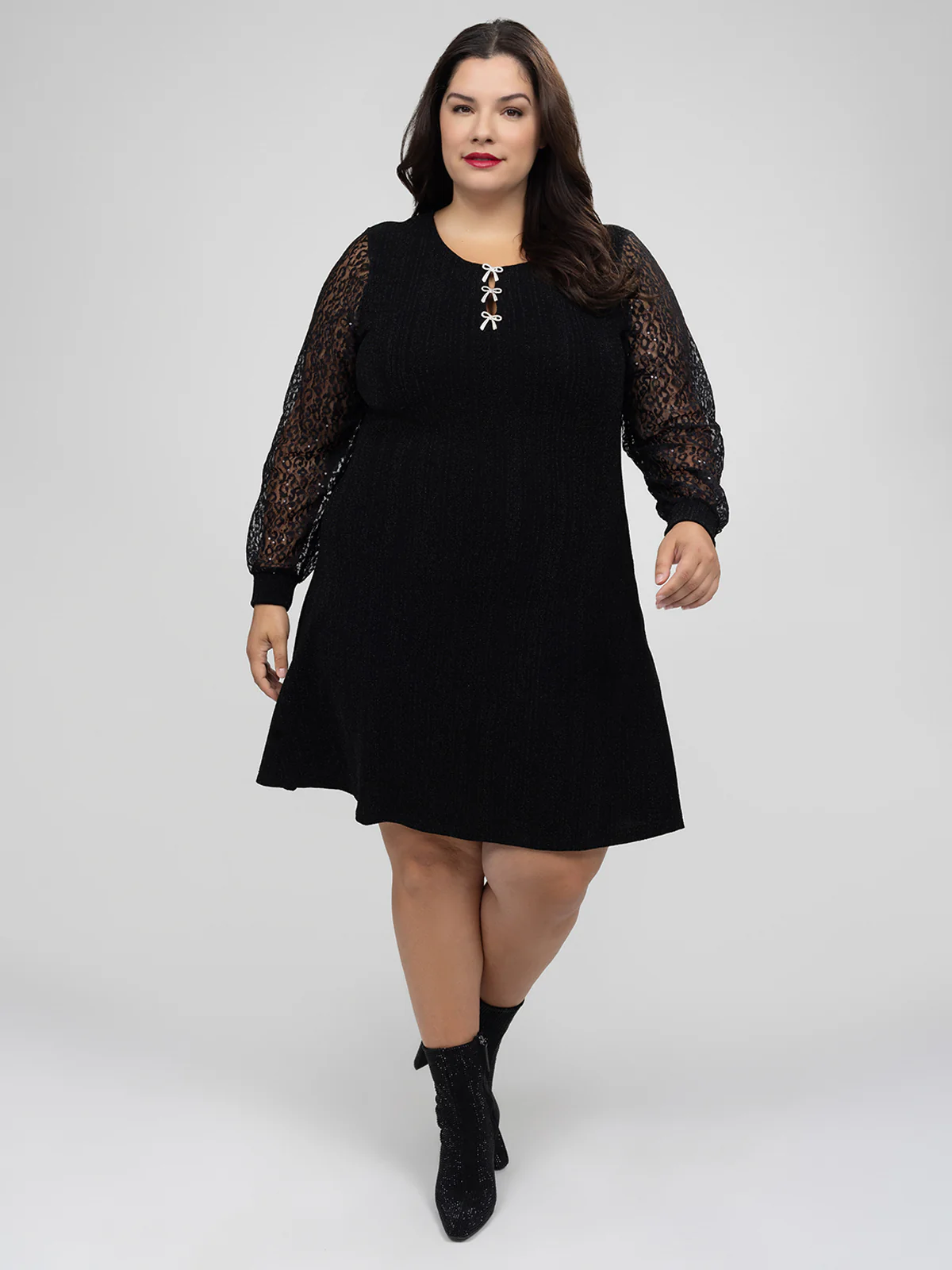 Robe midi ligne A en tricot - Image 2