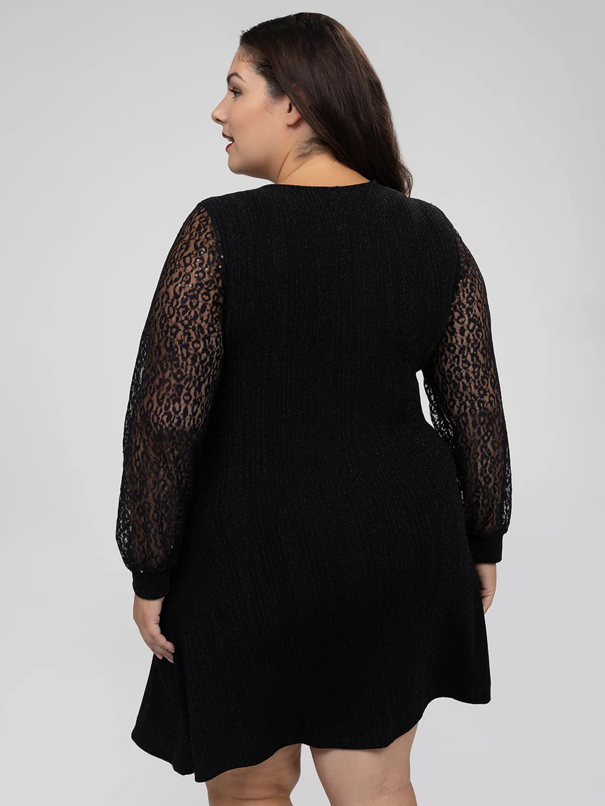 Robe midi ligne A en tricot - Image 3